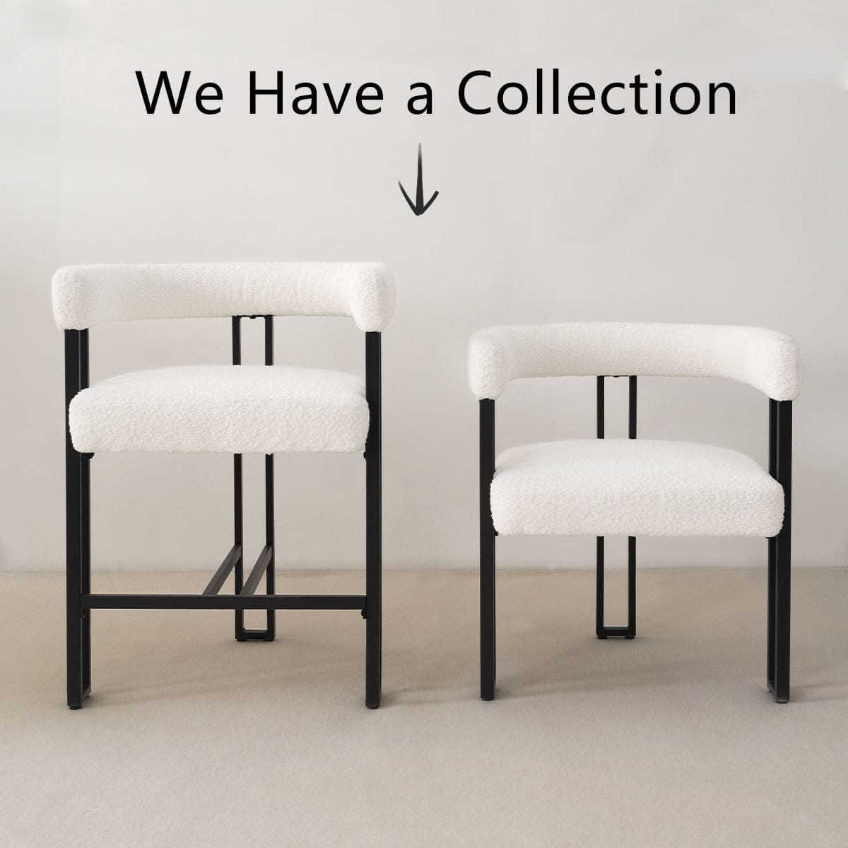 Maison Boucle MIA-C-BO-BEIGE-2PK stools - View #4