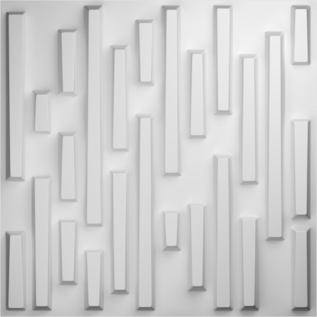 Ekena Millwork WP20X20SBWH-CASE-20 19-5/8-in x 19-5/8-in Embossed Paintable/Stainable White PVC Abstract Wall Panel ( 20 -Pack, Covers 53.49-sq ft )