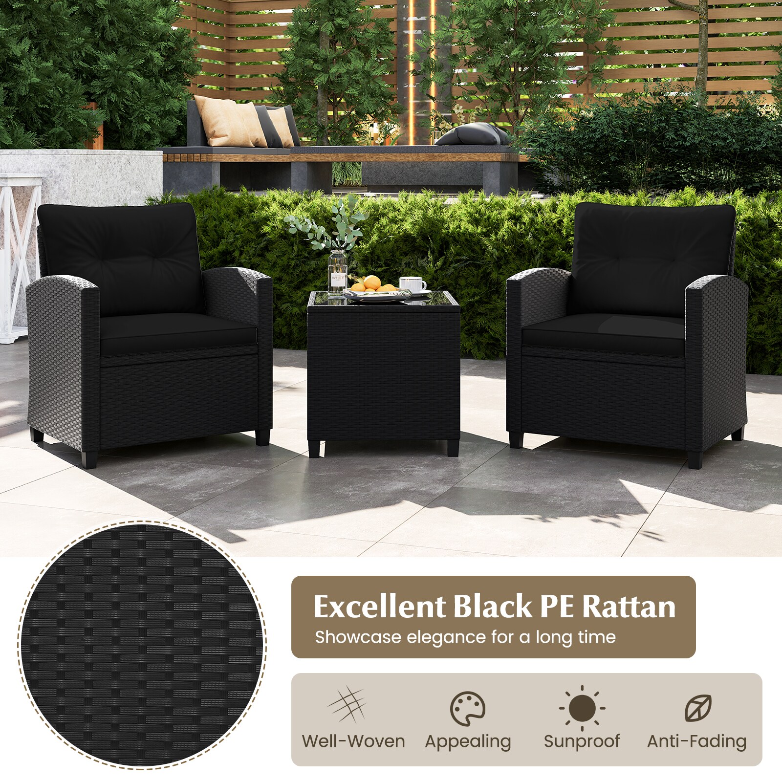 Slickblue D-CO-KB29327WH Patio-Conversation-Sets - View #8