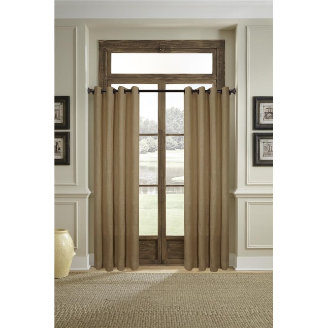 Allen Roth 84 In Tan Light Filtering Grommet Single Curtain Panel The Curtains Ds Department At Lowes Com