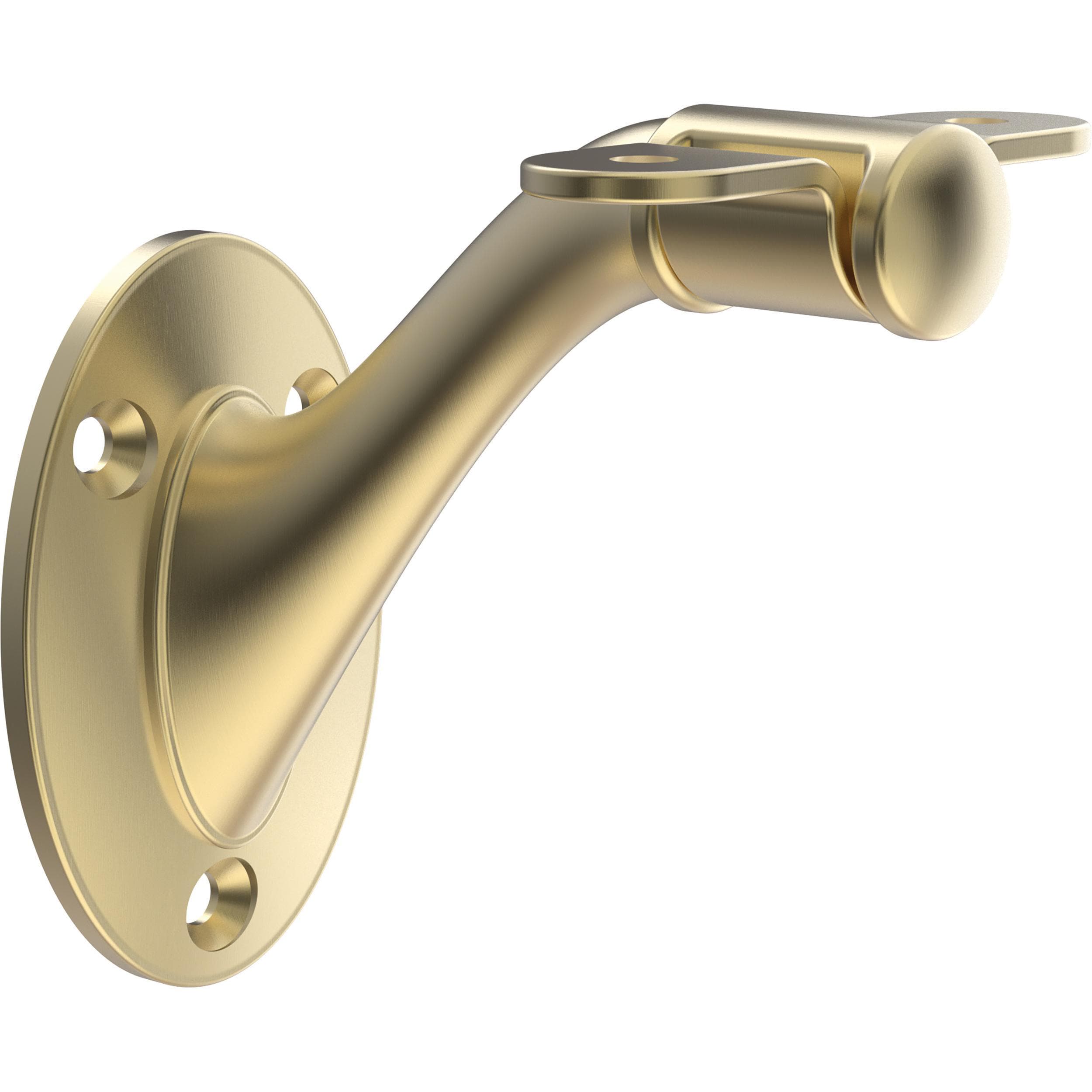 Franklin Brass HHSRB-BRG-D Flared Crib 1.57-in x 3.1-in Brushed Gold Finished Zinc/Steel Handrail bracket