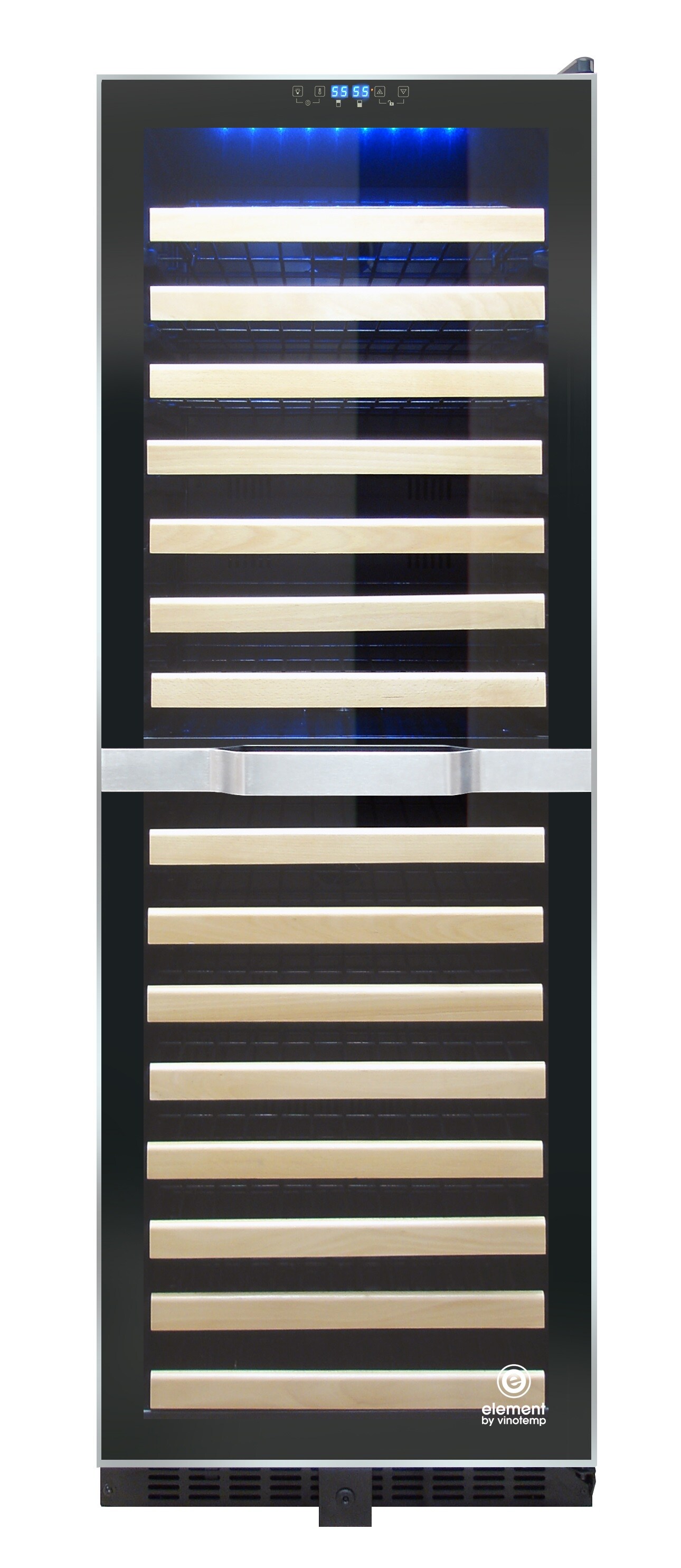 Vinotemp 155Bottle Capacity Black Dual Zone Cooling BuiltIn
