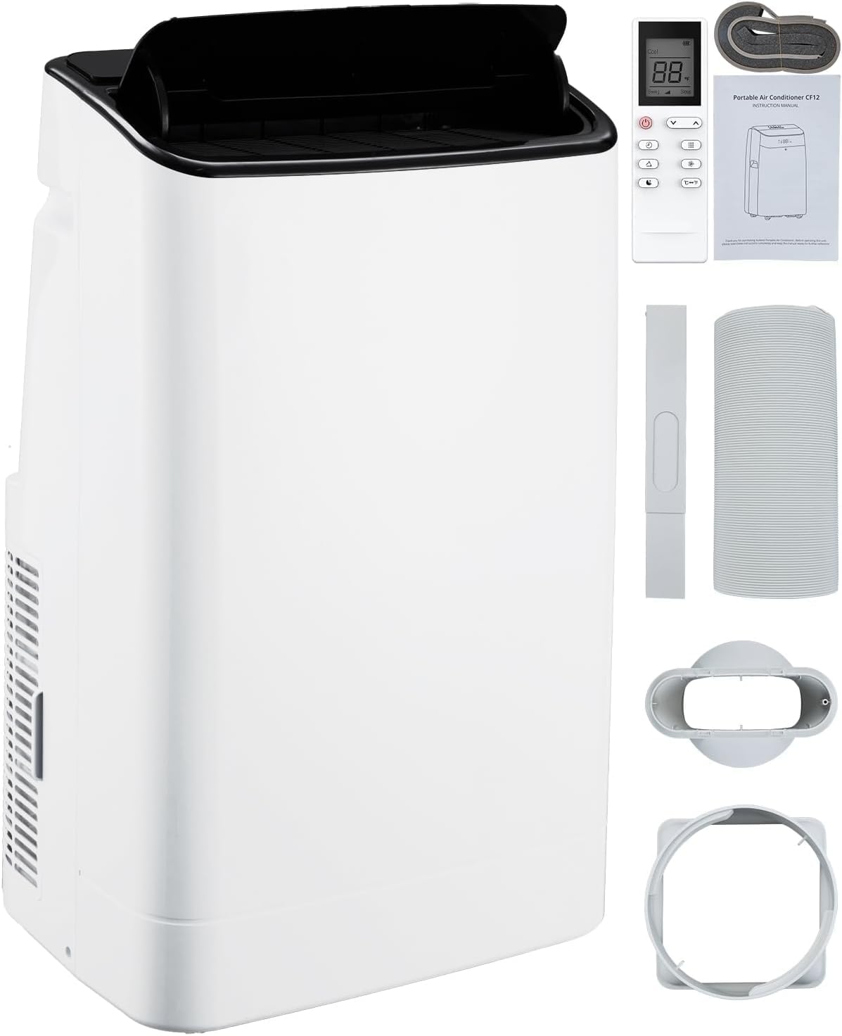 Qeetex LXLS2-PHO-109K7EFR 14000 BTU Portable Air Conditioner with WiFi 3 in 1 AC Unit for 700 Sq Ft Large Room Campervan Office Cooling Heating Energy Efficient Remote Control App
