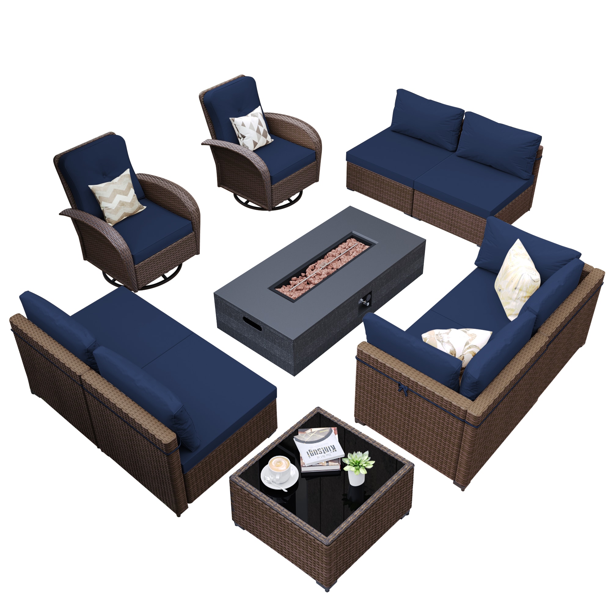 UPHA PL-2CZY11-56SDK-Z2 Patio-Conversation-Sets - View #2