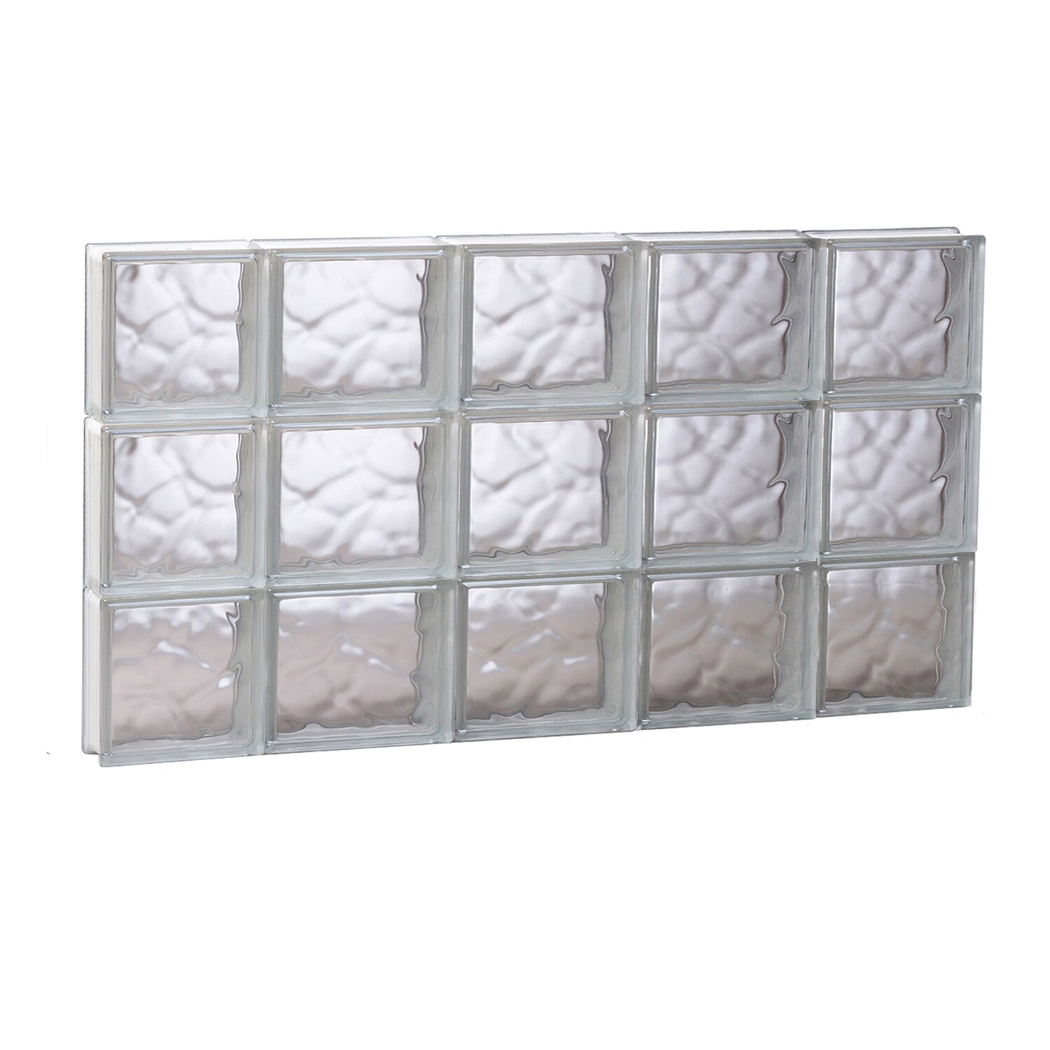 REDI2SET S3618DC Wavy Glass 34-3/4-in x 17-1/4-in Frameless Replacement Glass Block Window