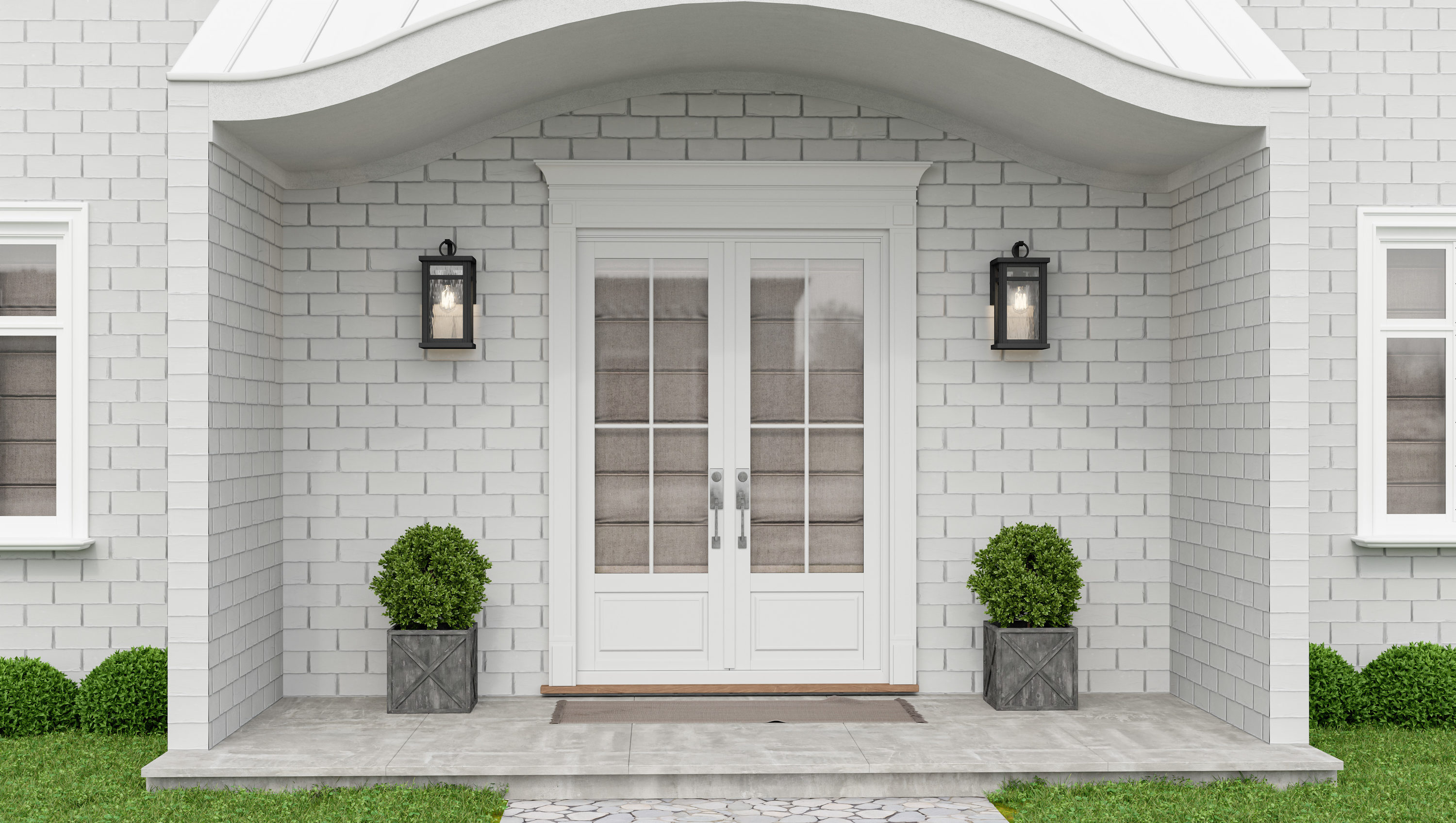Moira 16" Earth Black Steel Outdoor Wall Lantern