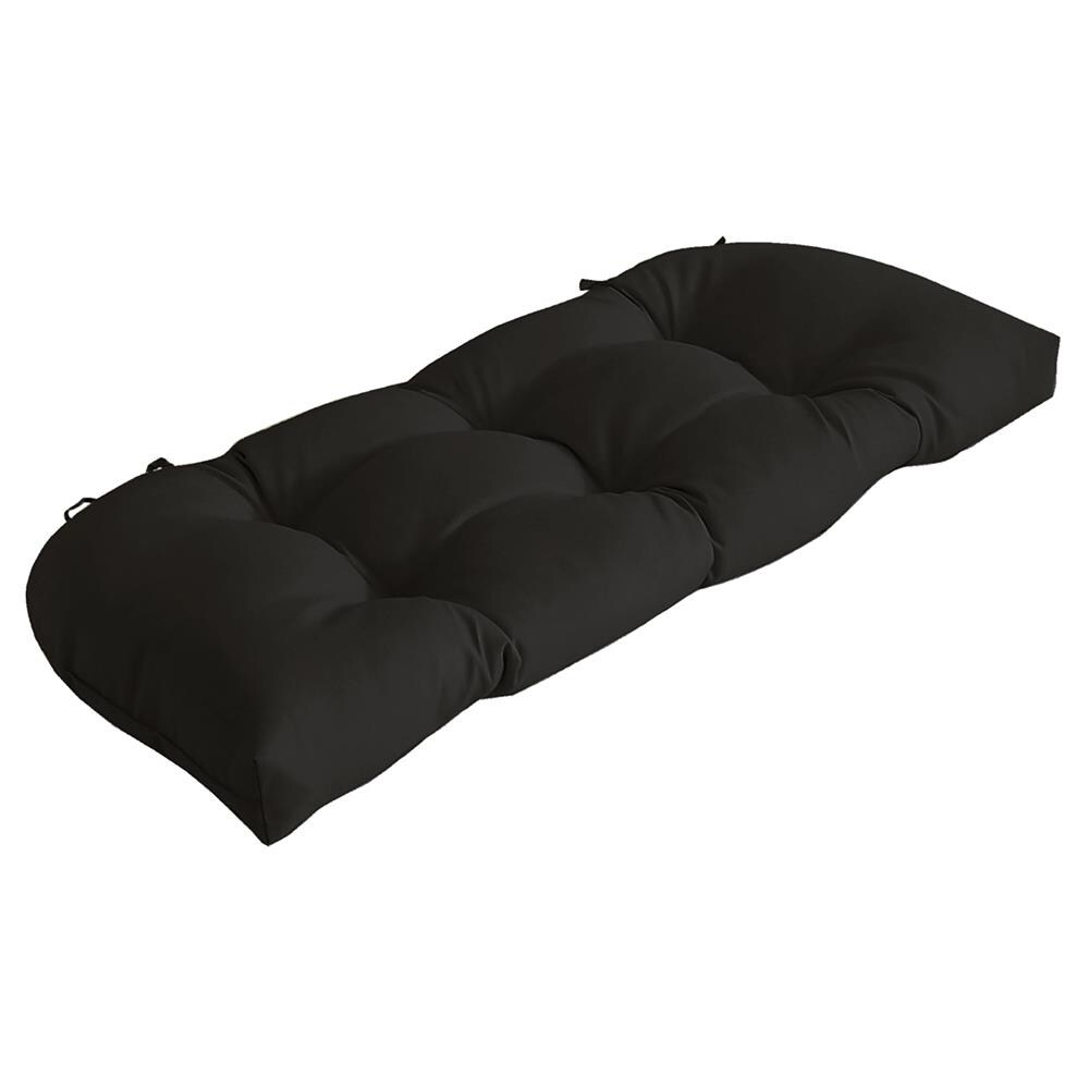 solid black patio cushions