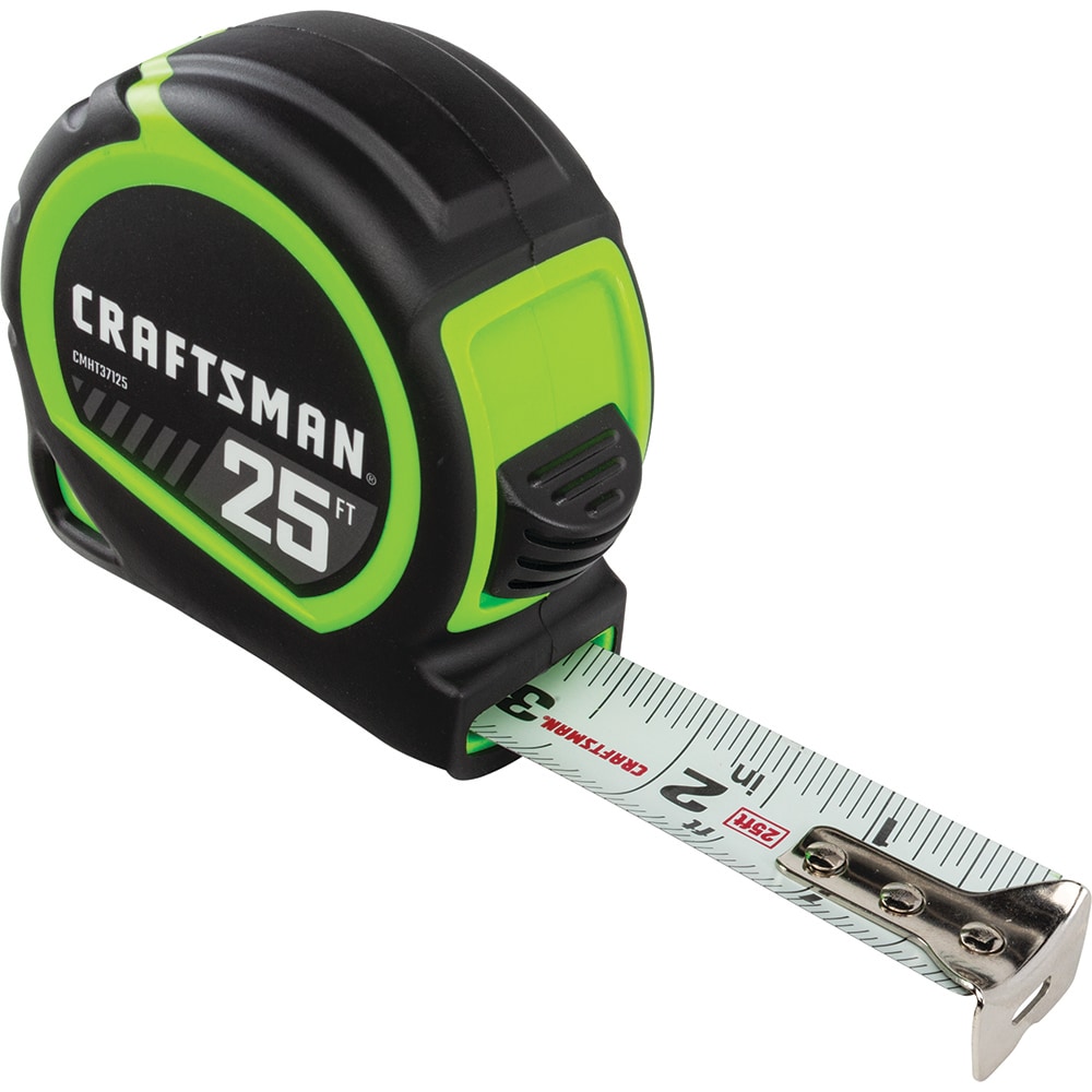 CRAFTSMAN HI-VIS 25-ft Tape Measure in the Tape Measures department at