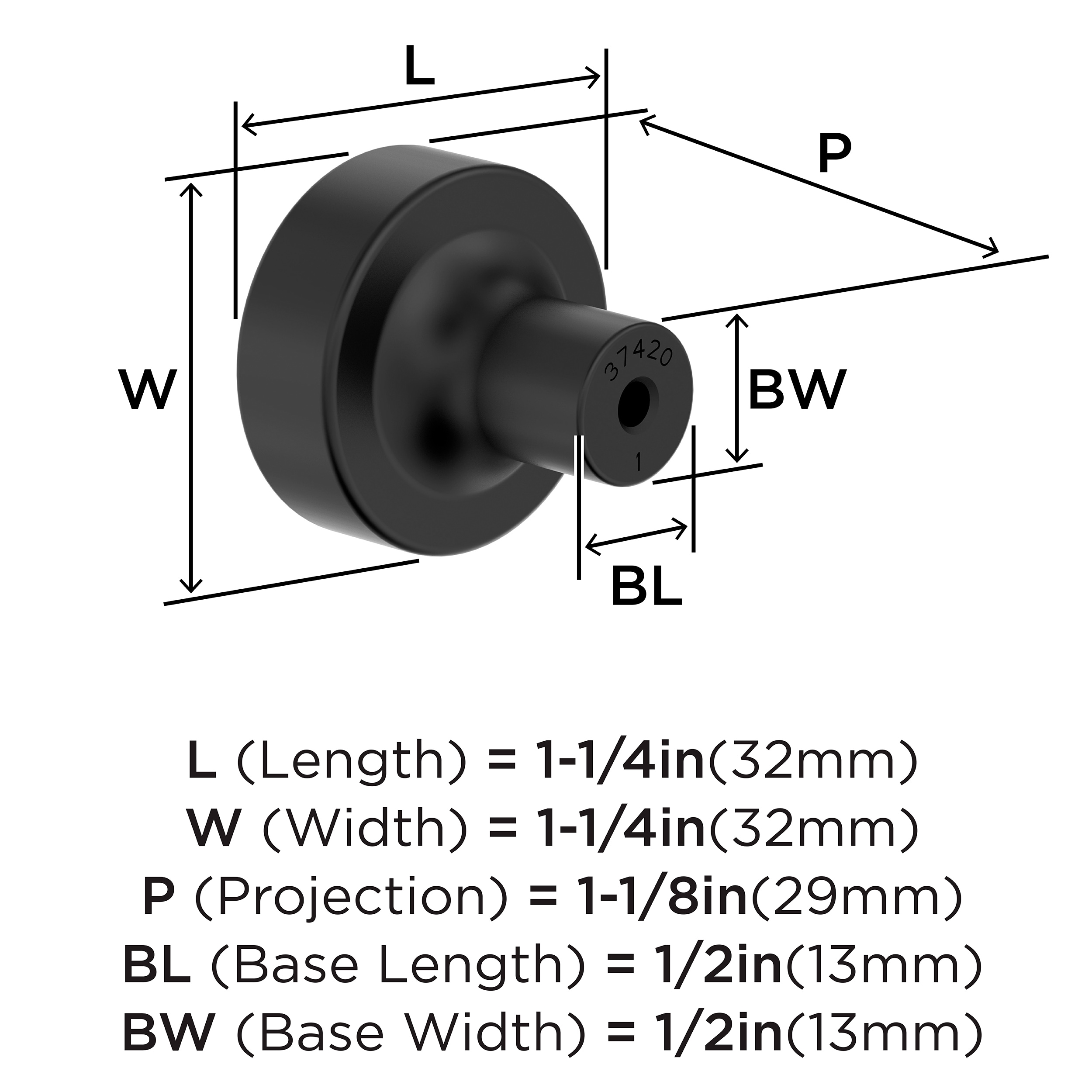 Amerock BP37420MB Cabinet-Knobs - View #4