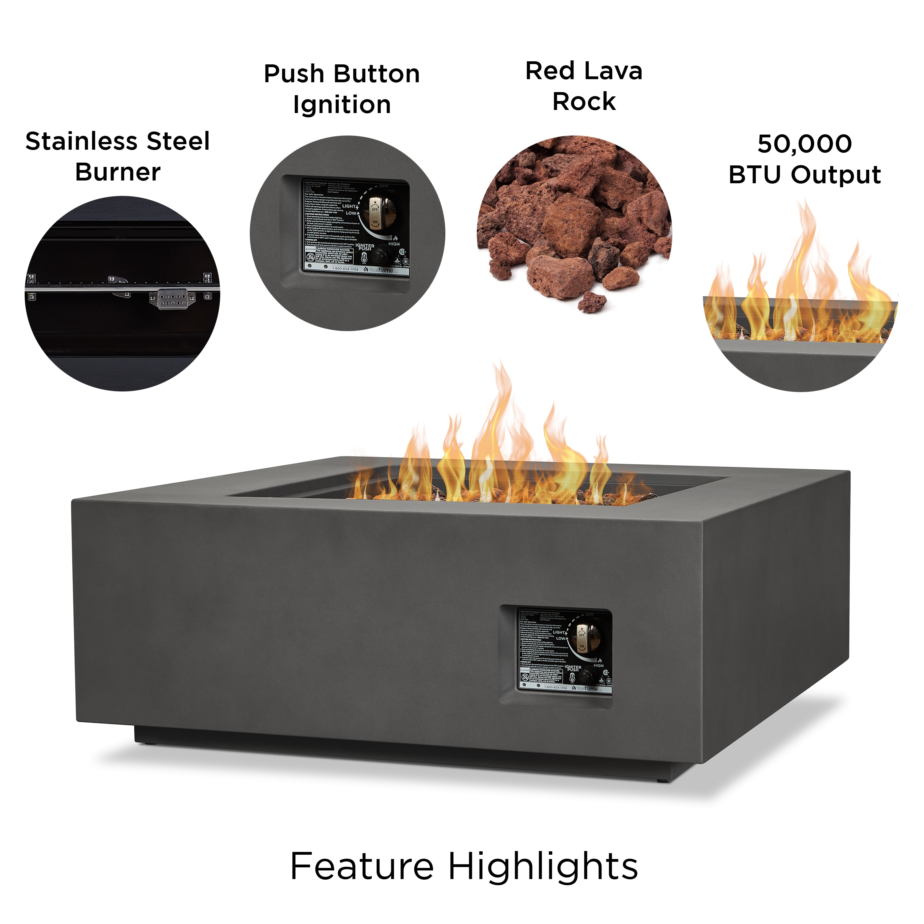 Real Flame C9812LP-WSLT Outdoor-Gas-Firepits - View #4