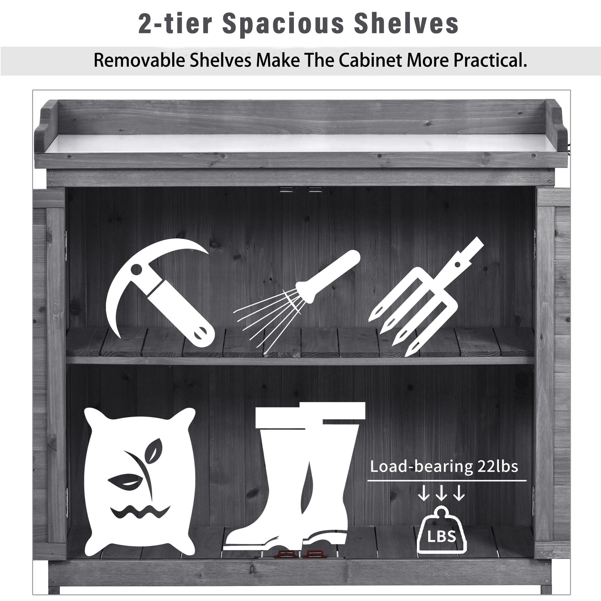 Kahomvis G243-QP717-17 Potting-Benches - View #4