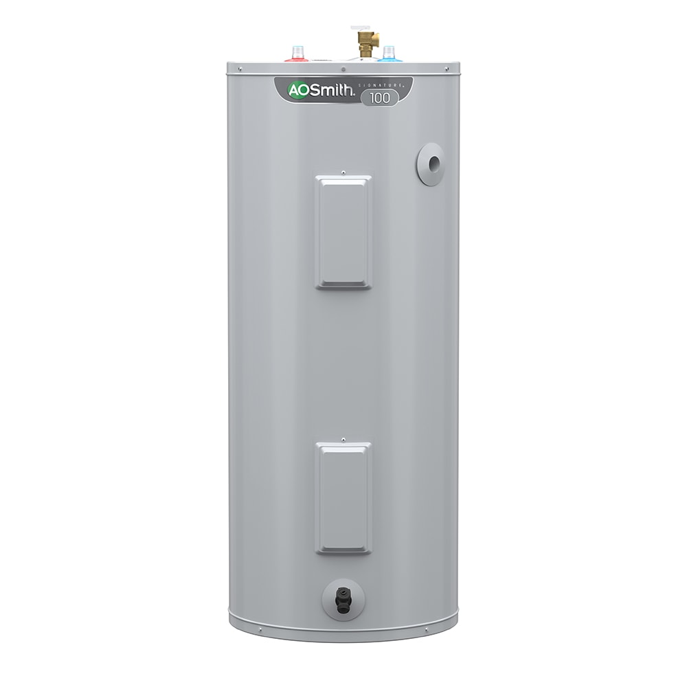 A.O. Smith Signature 100 50-Gallons Short 6-year Warranty 4500-Watt Double  Element Electric Water Heater in the Water Heaters department at