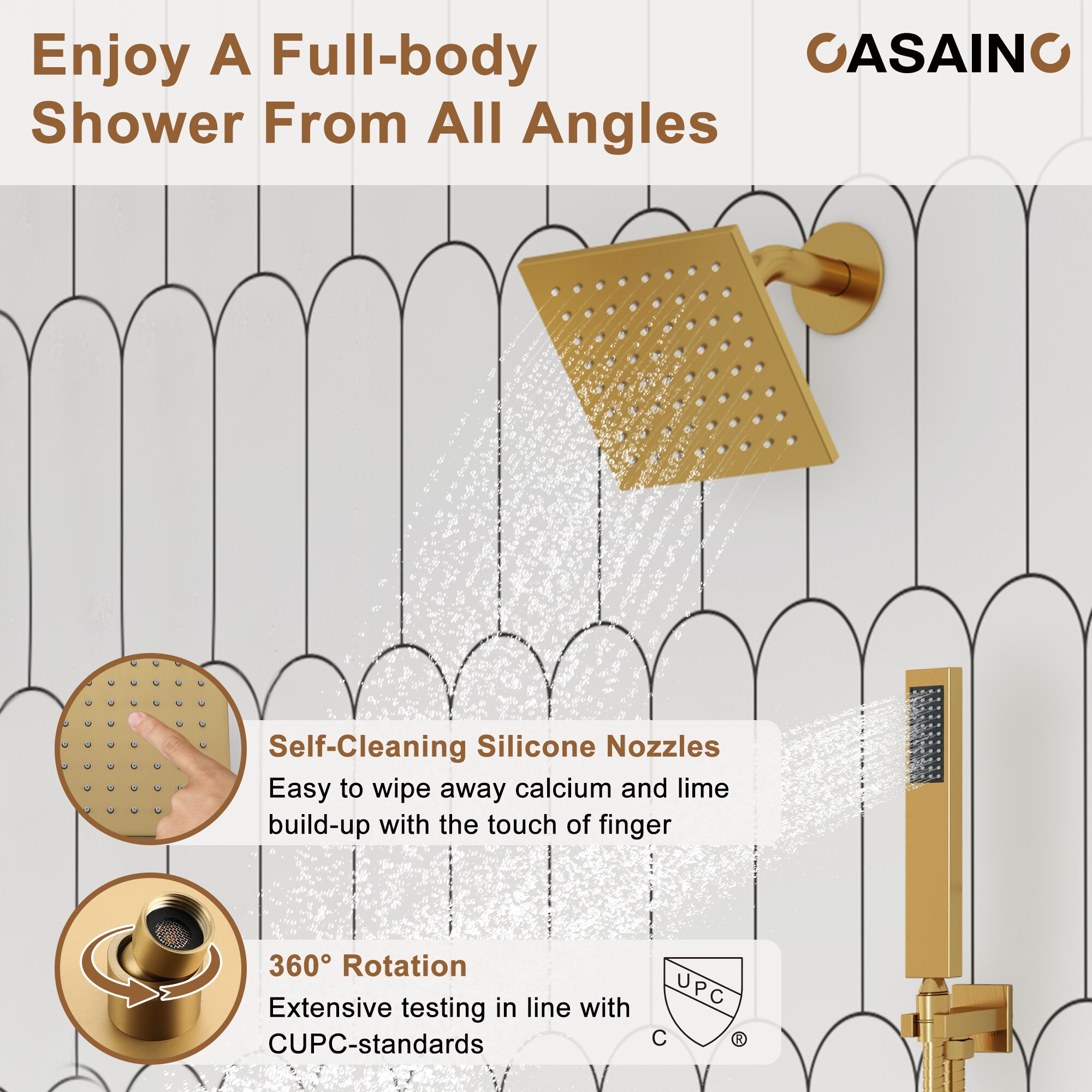 CASAINC KCHS0018-LEDBG Showerhead-Bar-Panels - View #8
