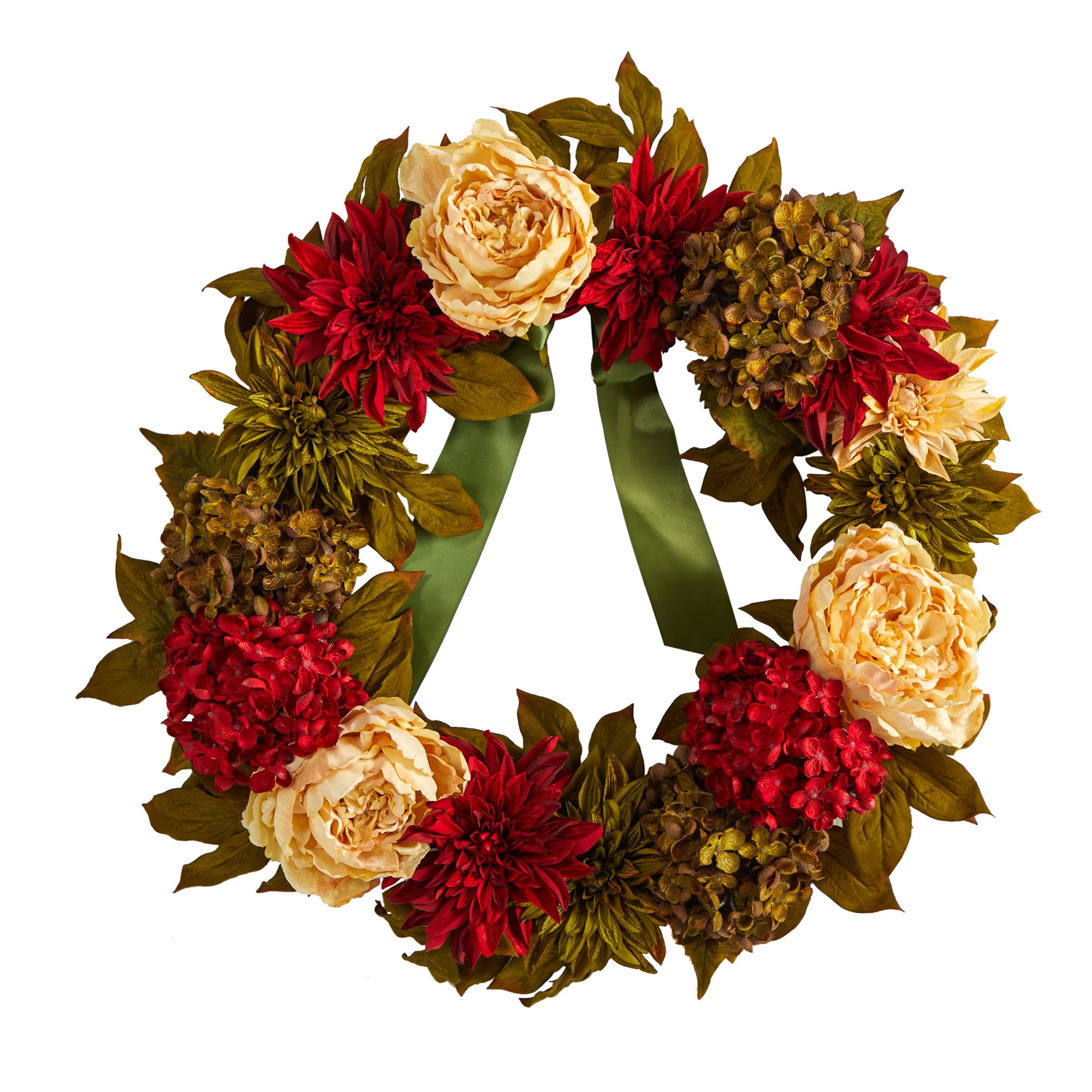 Nearly Natural 2-ft 24-in (non powered) Harvest Artificial wreath