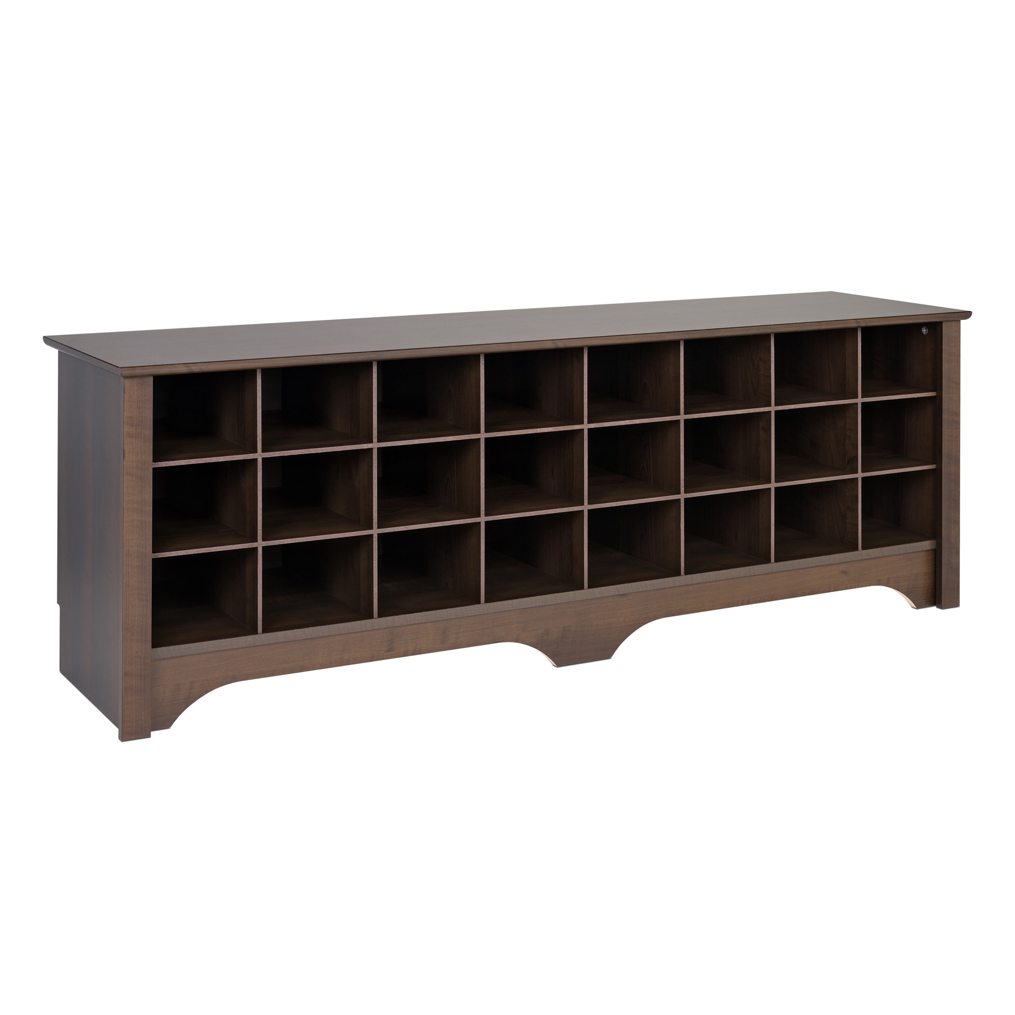 Prepac ESS-6020 20.25-in H 3 Tier 24 pair Espresso Engineered wood Shoe organizer