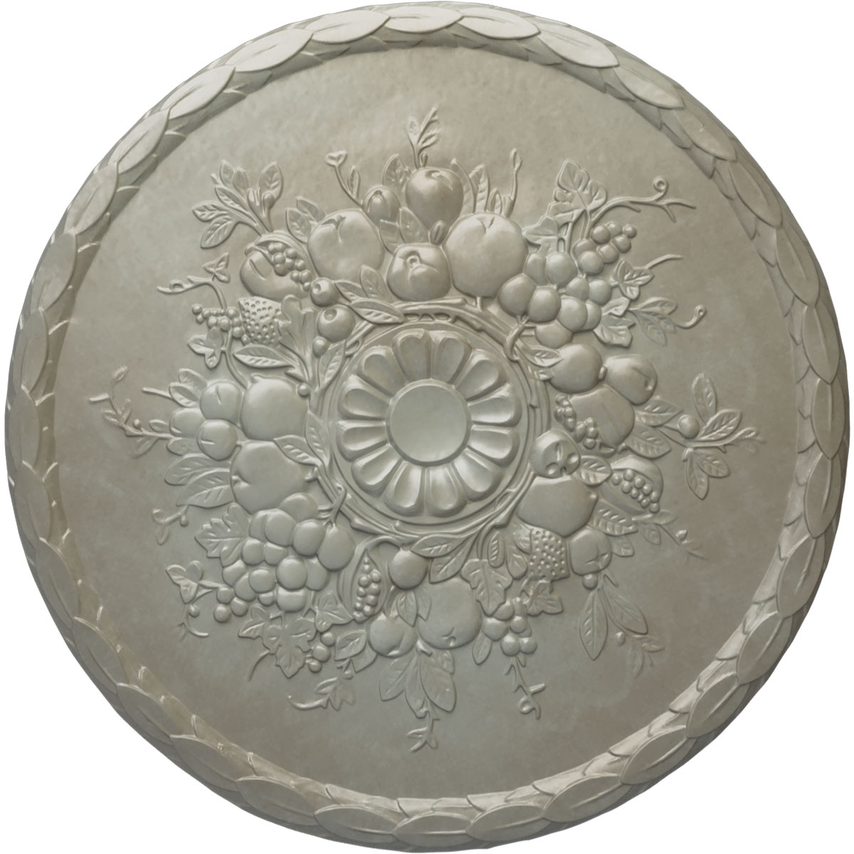 Ekena Millwork CM22ATFLS Anthony Harvest 22.5-in W x 22.5-in L Painted Flash Gold Polyurethane Whole Ceiling Medallion