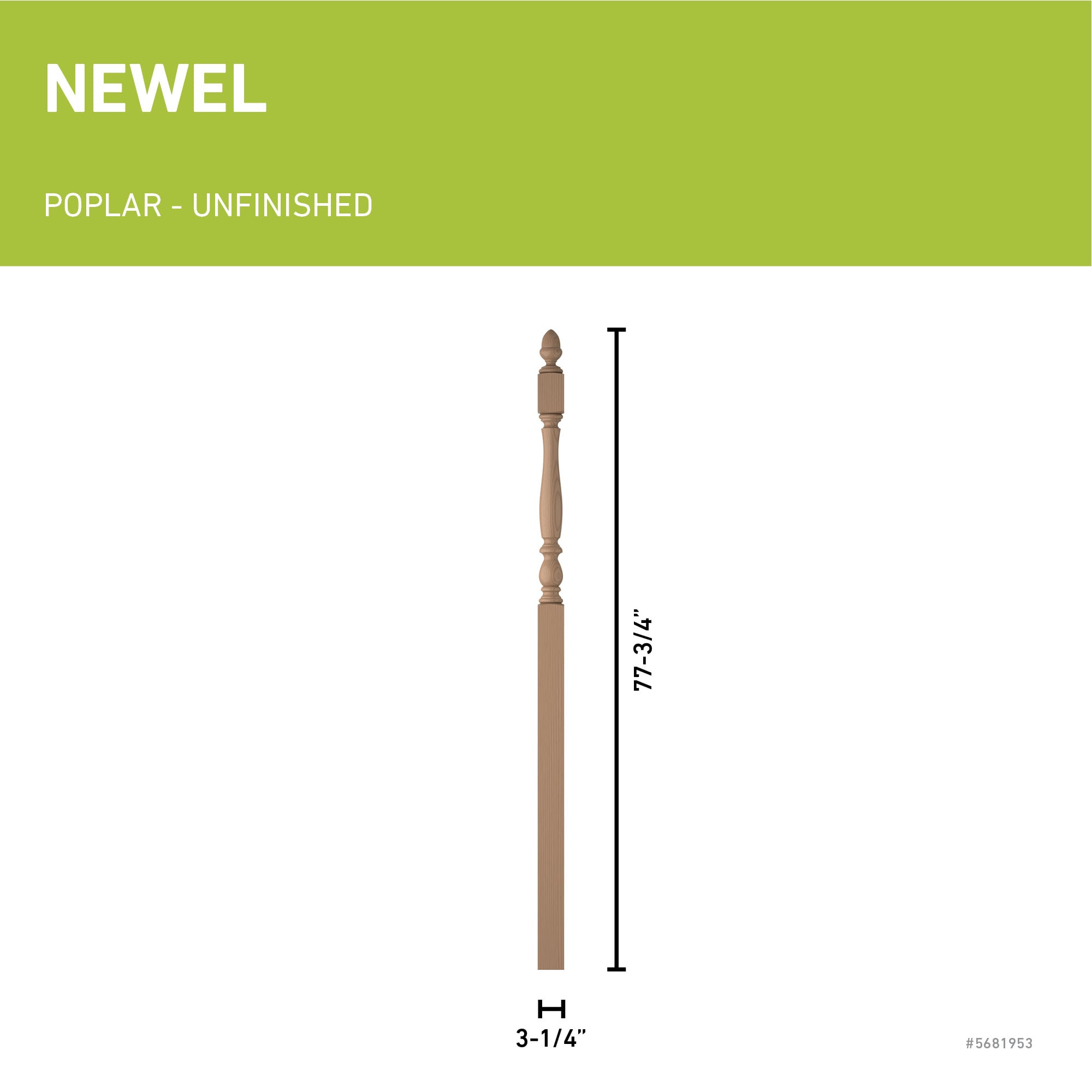 L.J. Smith Stair Systems LJP-3958-P Interior-Stairpart-Newel-Posts - View #3