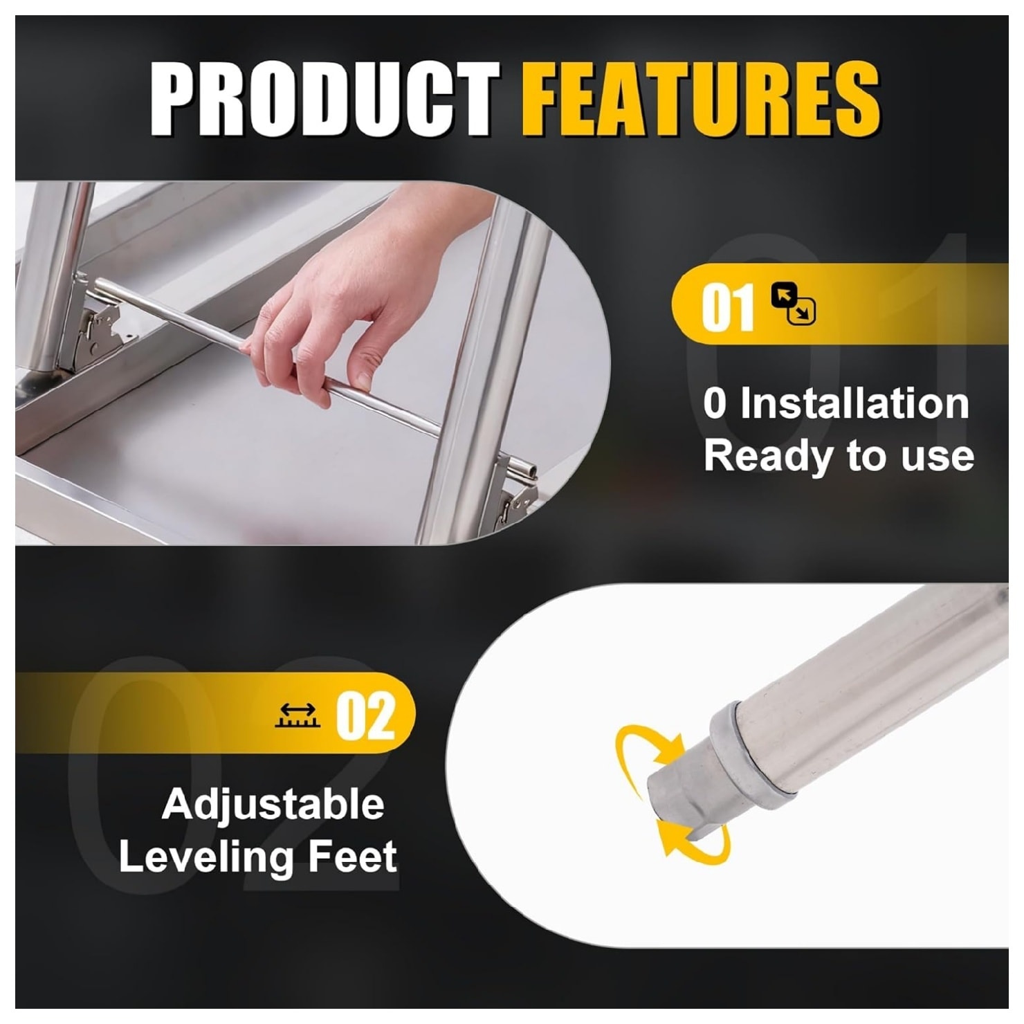 Garvee ZQ-PHK-36E8E9Y4 Folding-Tables - View #5