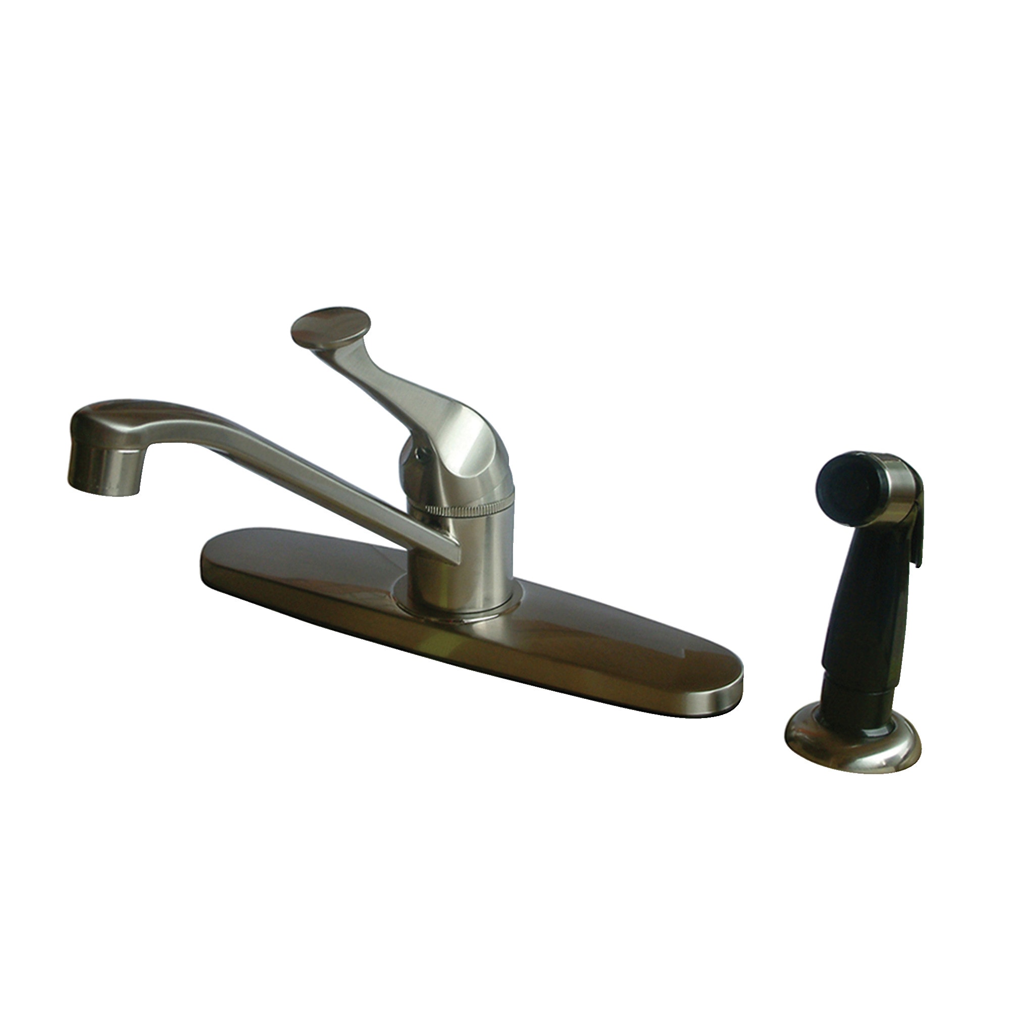 Elements of Design EB572SN Chatham Brushed Nickel Double Handle Deck-mount Kitchen Faucet ( Deck Plate Included ) ( Side Sprayer Included )