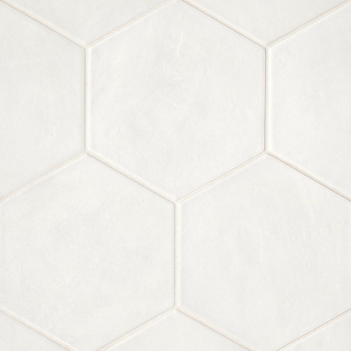 Allora Hexagon Matte White Porcelain Tile 8.5" x 10"