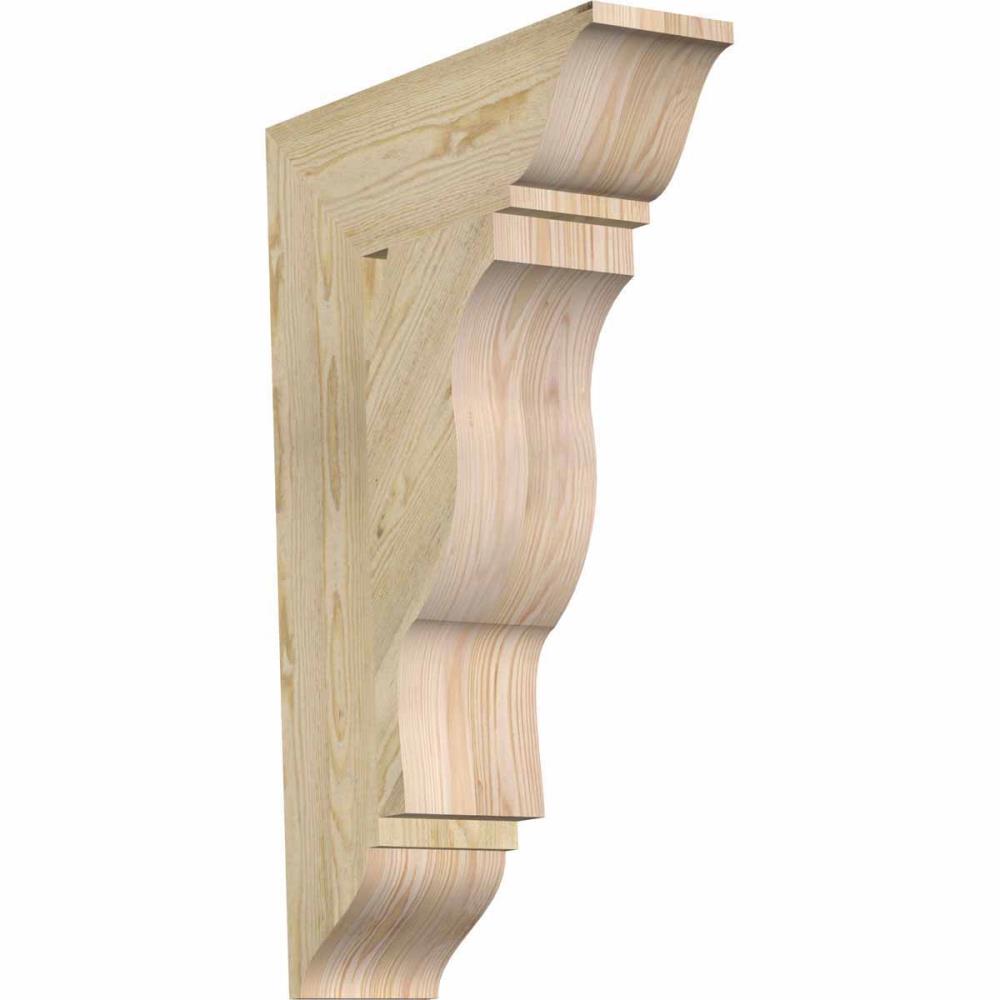 Ekena Millwork BKT06X20X32FST01RDF Funston traditional rough sawn 6-in x 20-in x 32-in Douglas fir Brown Wood Standard bracket
