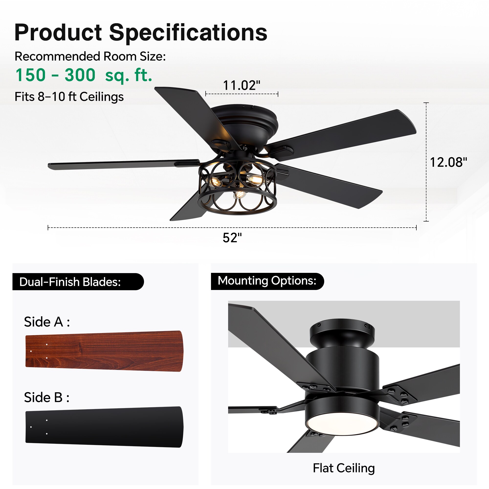 Flashwind A40ZY40016BK Ceiling-Fans - View #3