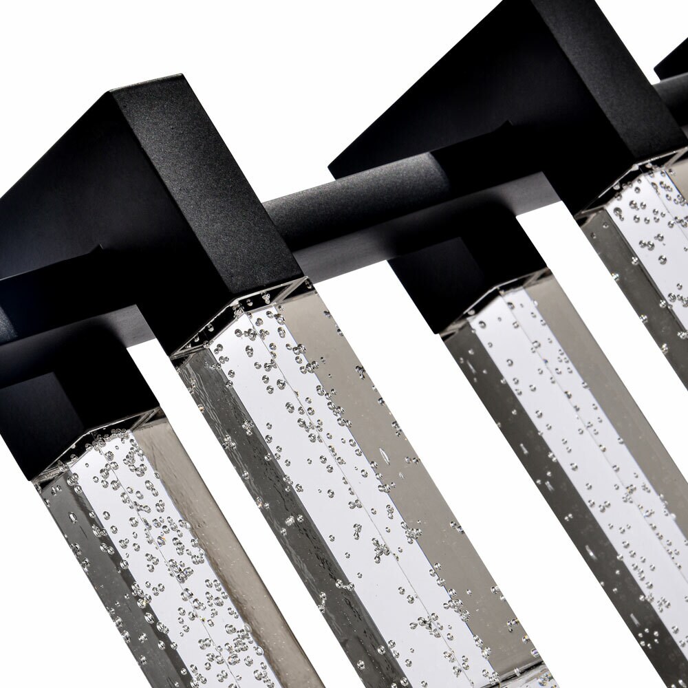 Sorrento Black Crystal Bubble Effect 40-inch LED Linear Chandelier