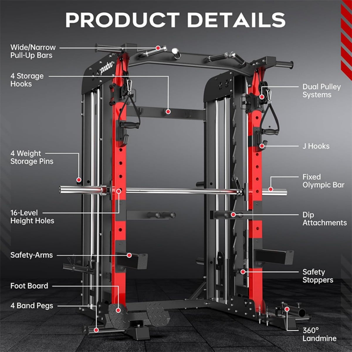 pooboo P43003 Lat-Pull-Down-Machines - View #5