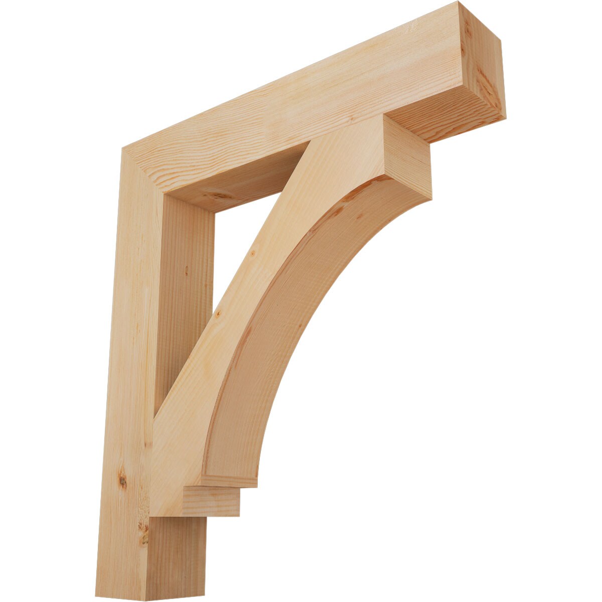 Ekena Millwork BKT06X34X38IMP05SDF Imperial Block Smooth 5-1/2-in x 34-in x 38-in Douglas fir Brown Wood Standard bracket