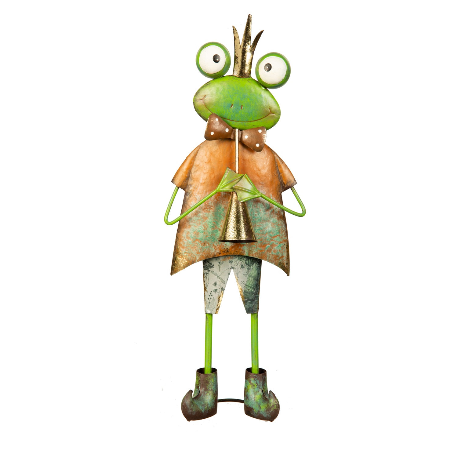 Evergreen PHC225 18.5-in H x 6.25-in W Green Frog Garden Statue