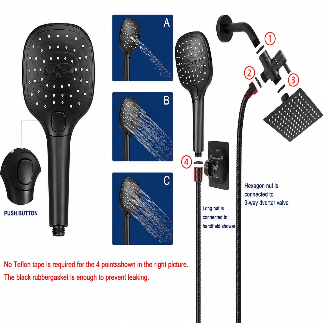 Lovav 5749848445912 Fixed-Showerhead - View #3