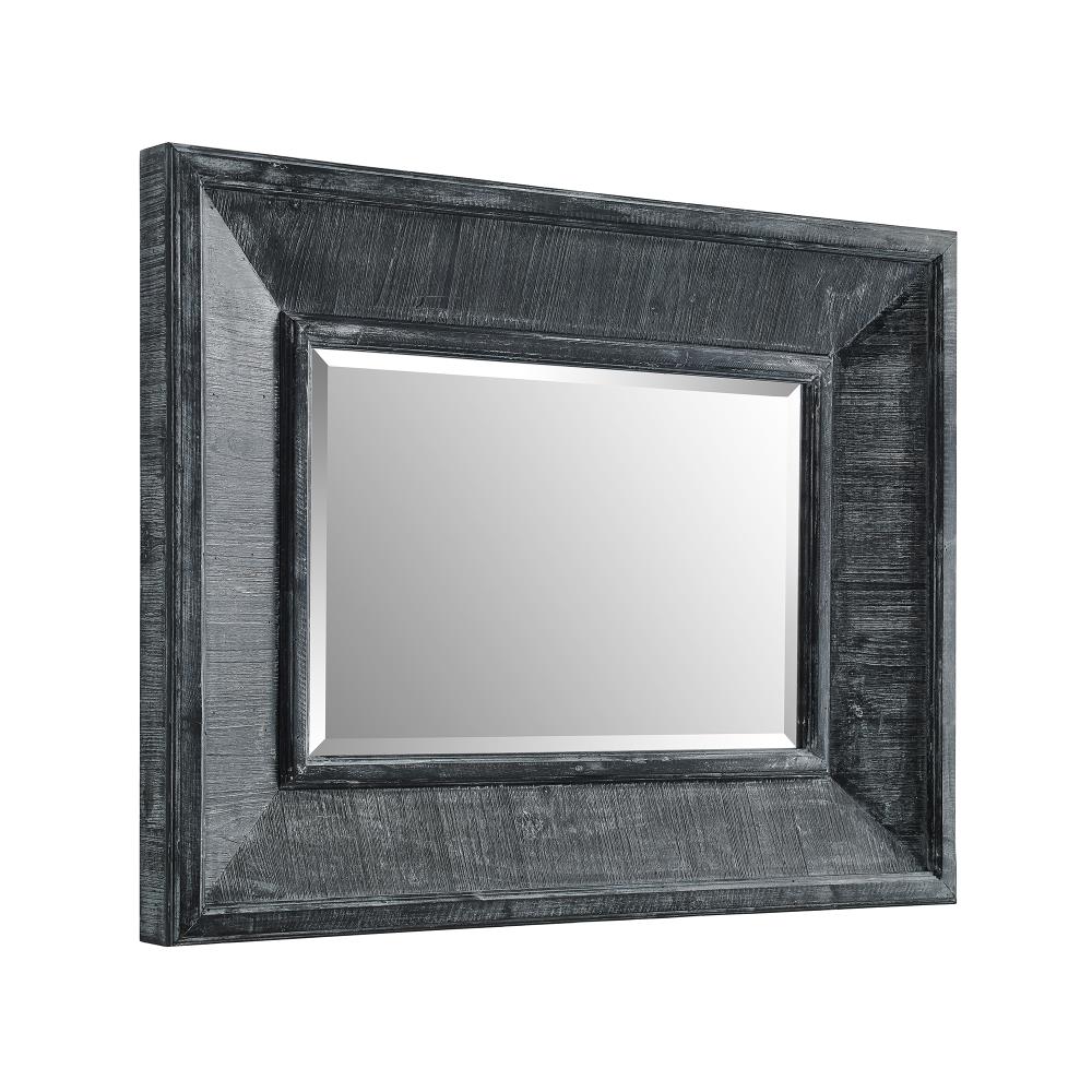  LW36REBEVGW 36-in L x 3-in W Grey Wash Framed Wall Mirror