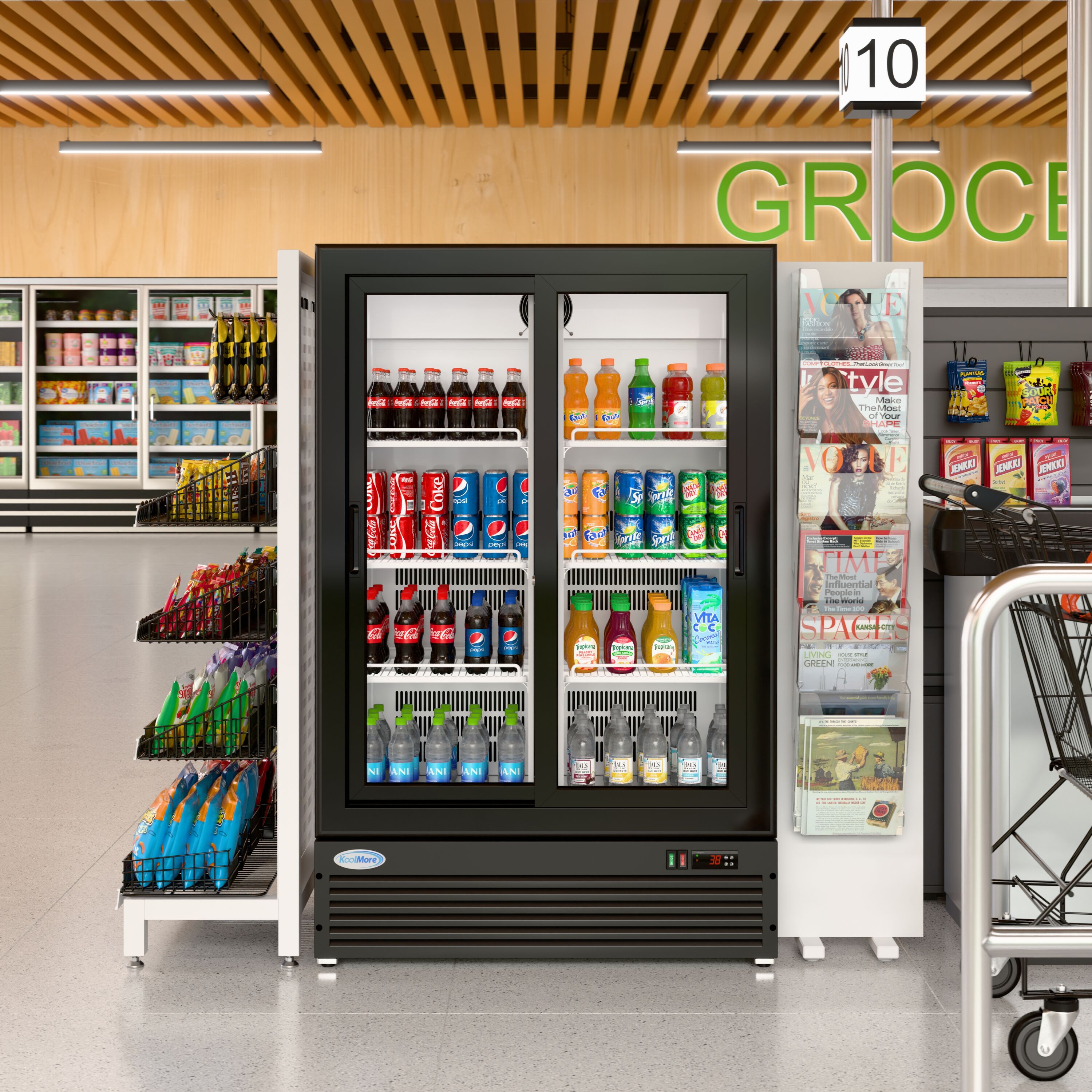 KoolMore LOW-KM-AEM2-10CSL Commercial-Refrigerators - View #2