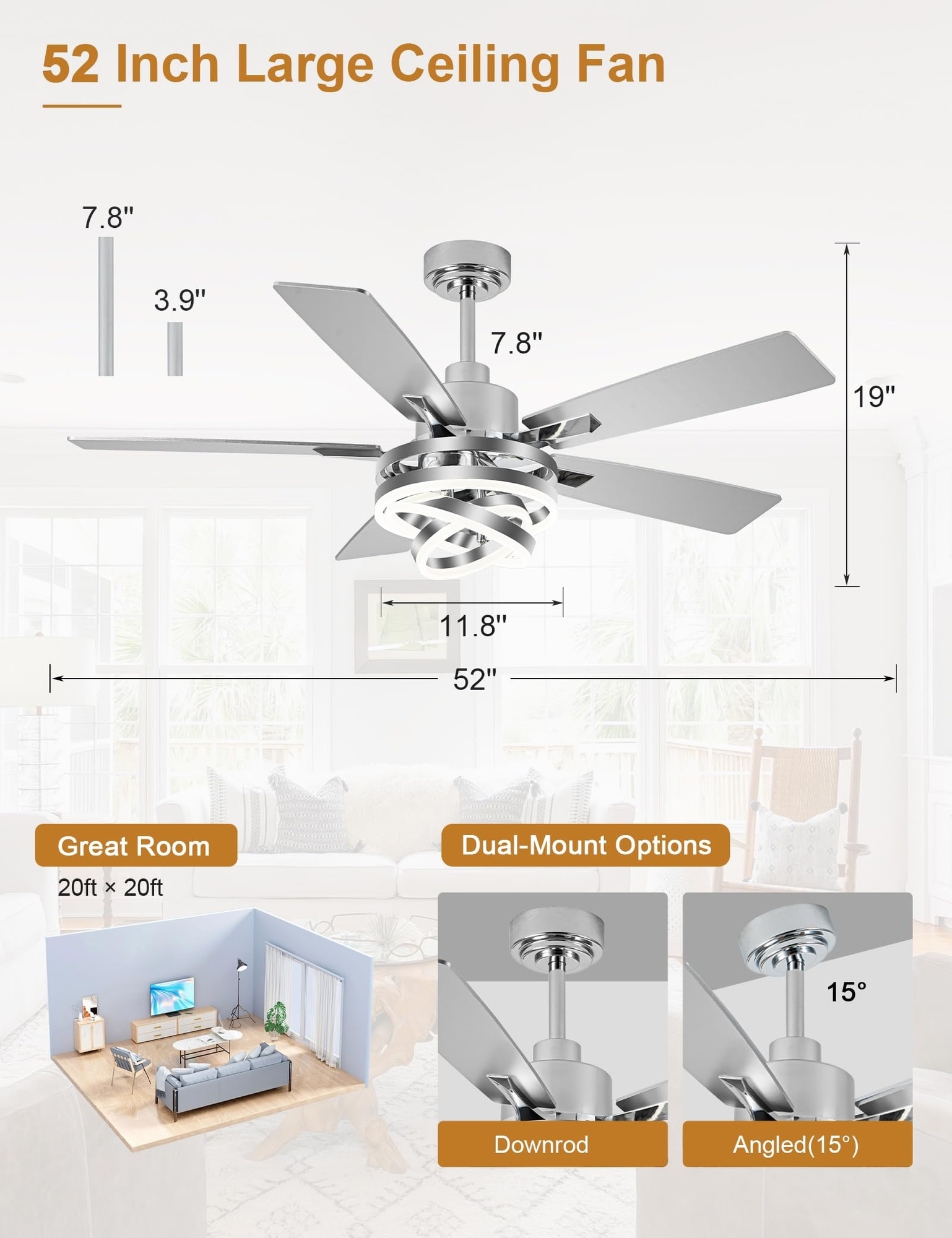 Lukvuzo LLU1427E58 Ceiling-Fans - View #6