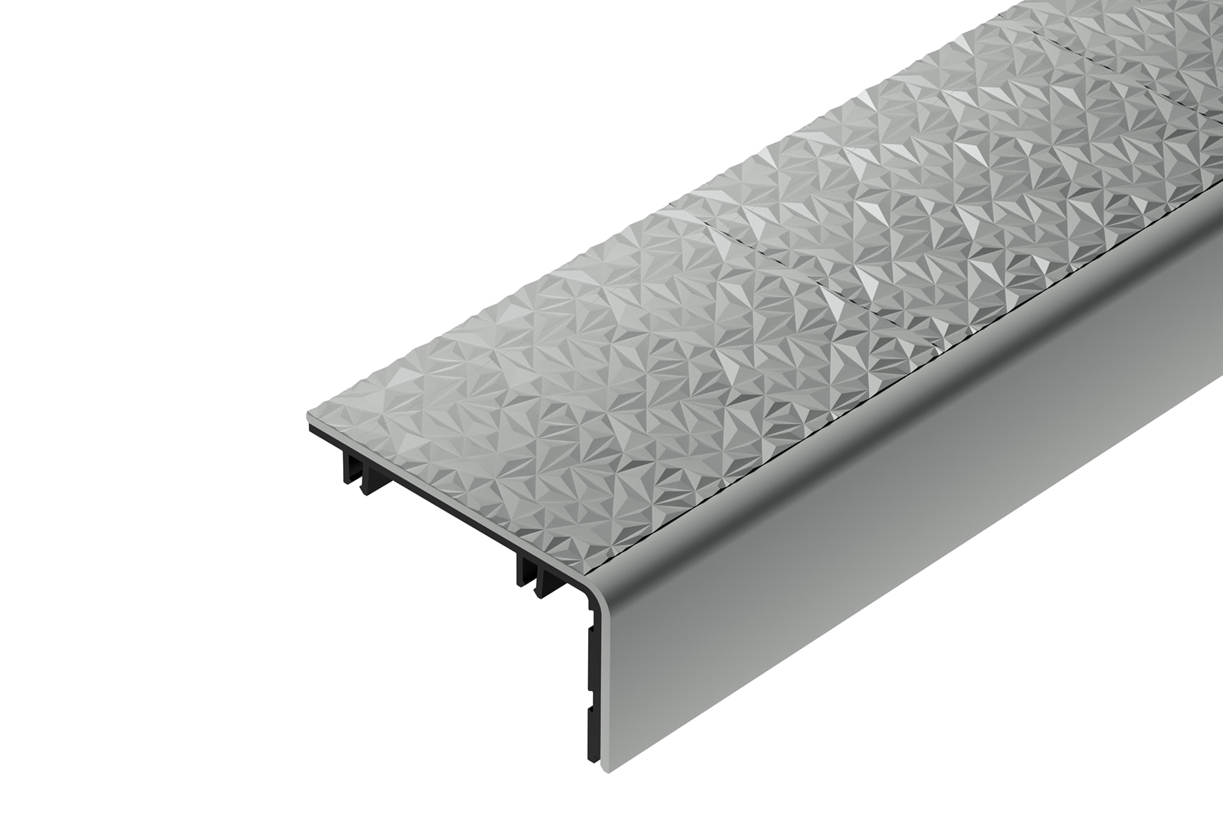Schluter Systems TVL60HG/200 Trep-V 1.25-in W x 79-in L Light grey PVC Stair nose Tile Edge Trim