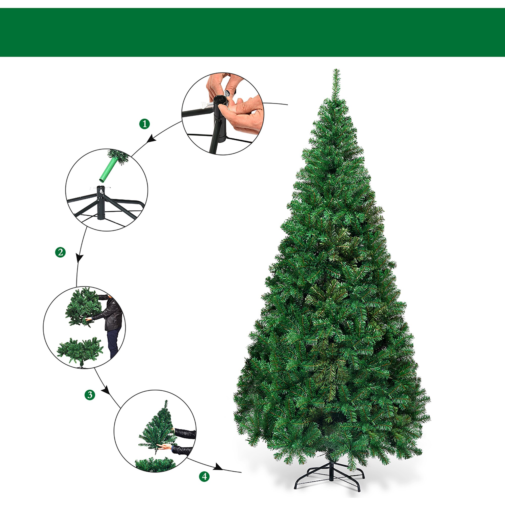 Costway CM19724 Artificial-Christmas-Trees - View #3