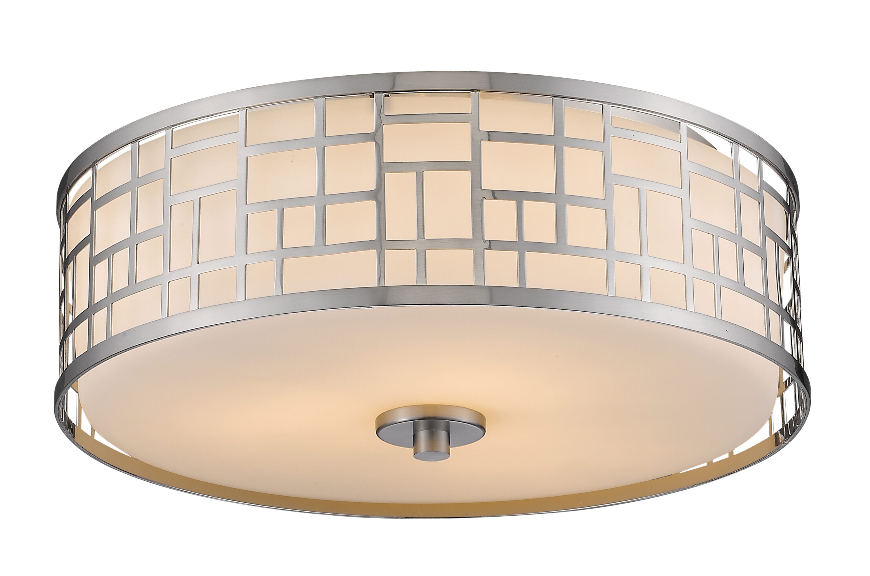 Z-Lite 330F16-BN Elea 1 -Light 16.25-in Brushed Nickel Flush Mount Light