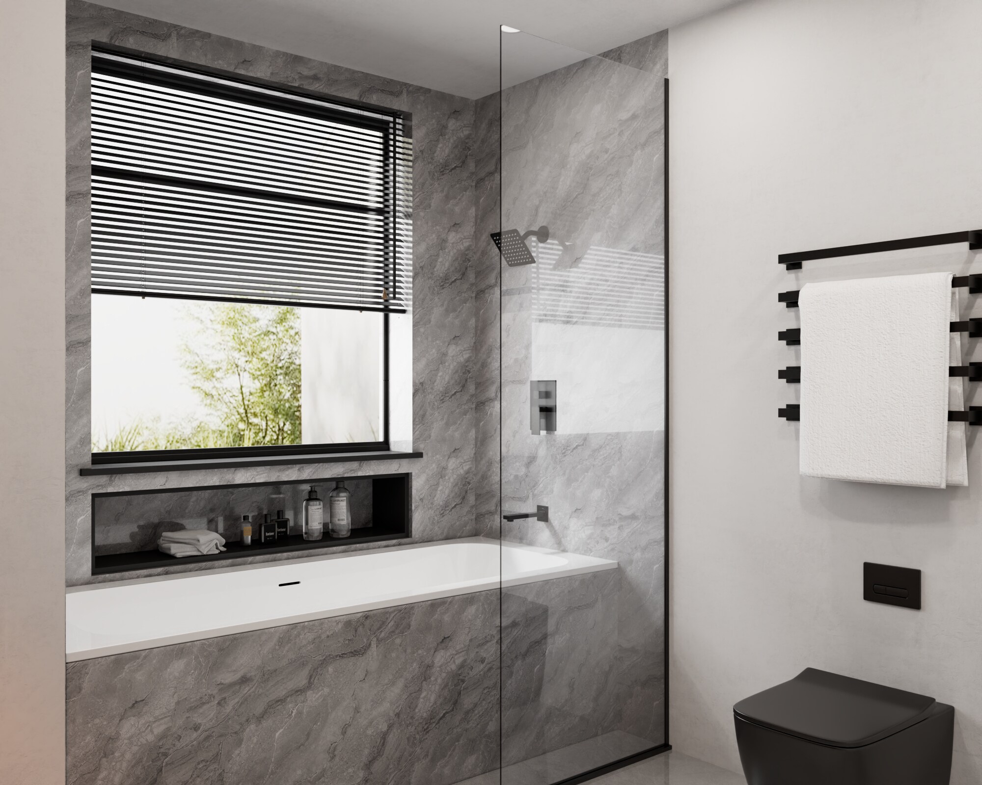 CRANACH C03.CR01.MB Showerhead-Bar-Panels - View #4