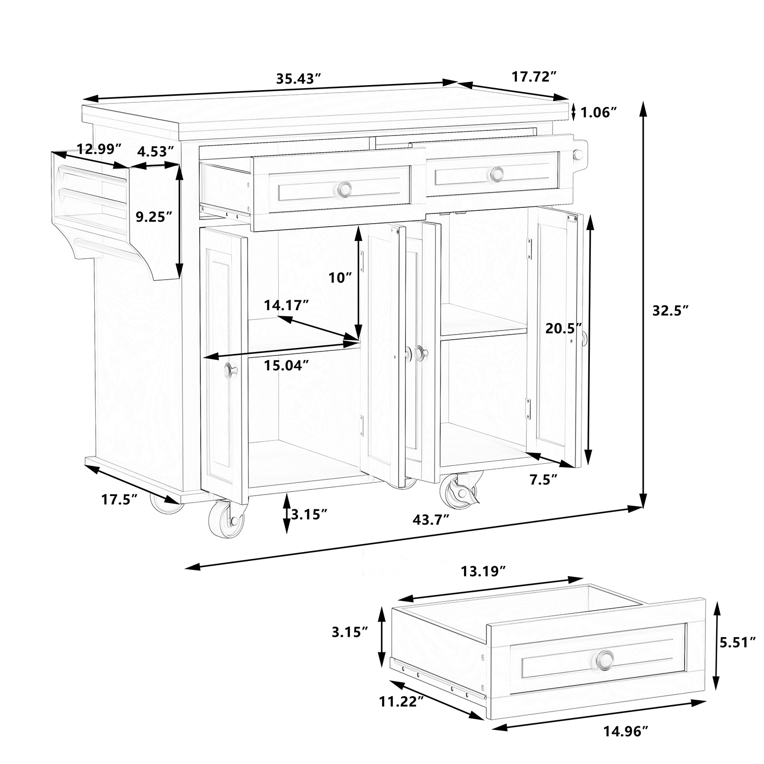 SINOFURN SYA480016BN Kitchen-Furniture - View #2