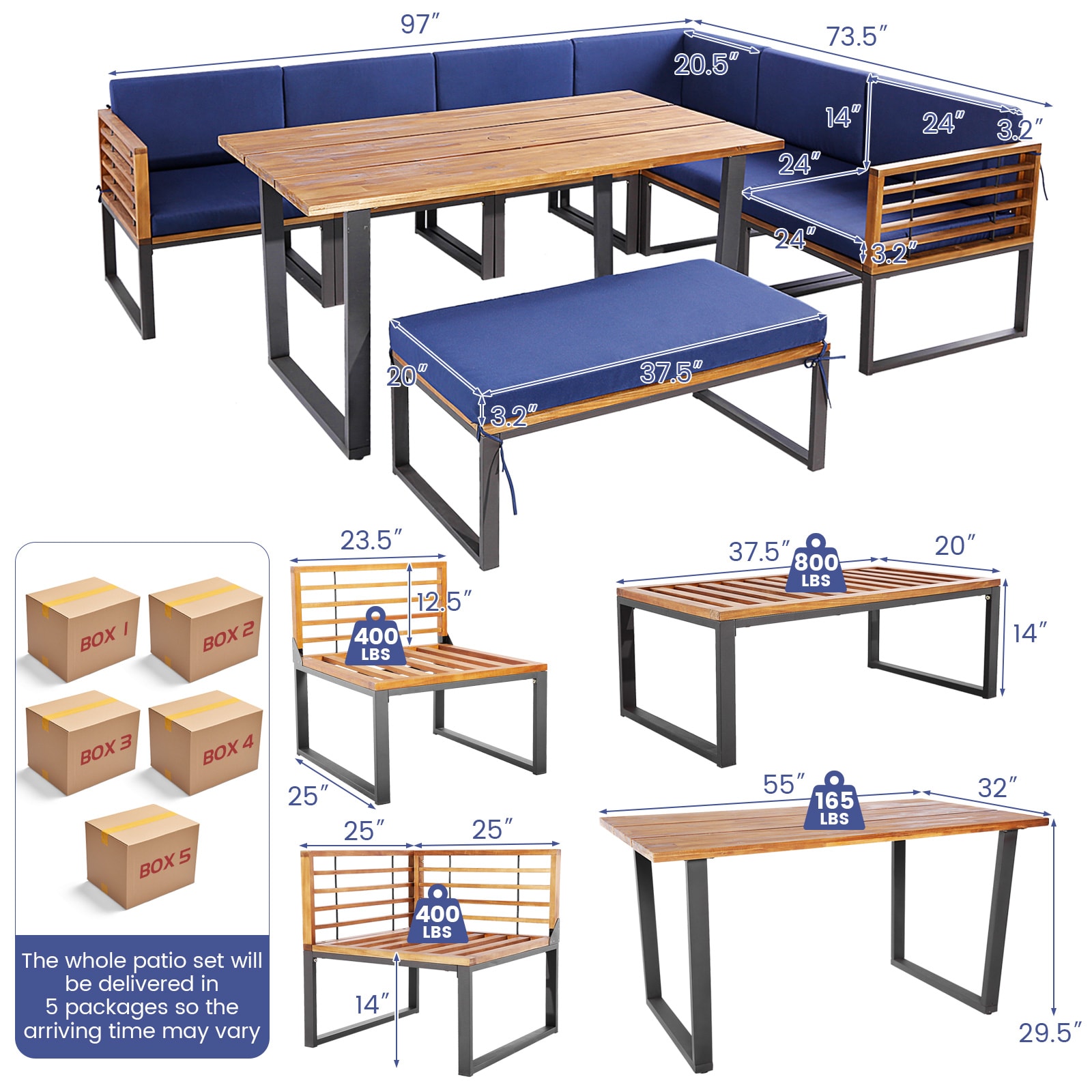 Slickblue D-CO-+YN40017WH Patio-Dining-Sets - View #7