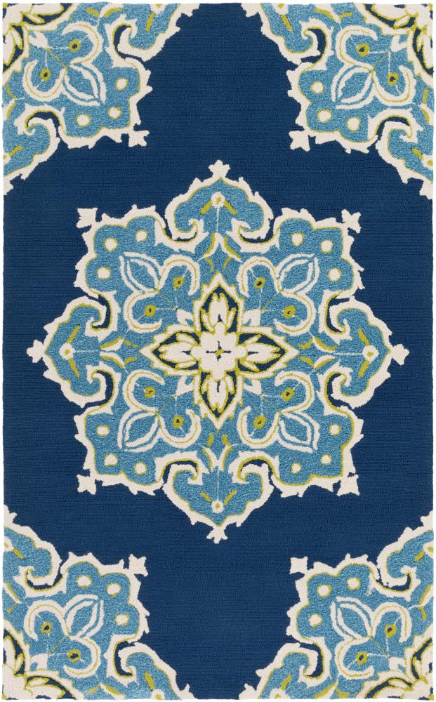 Surya SKE4005-23 Skye 2 x 3 Navy Indoor/Outdoor Medallion Area Rug