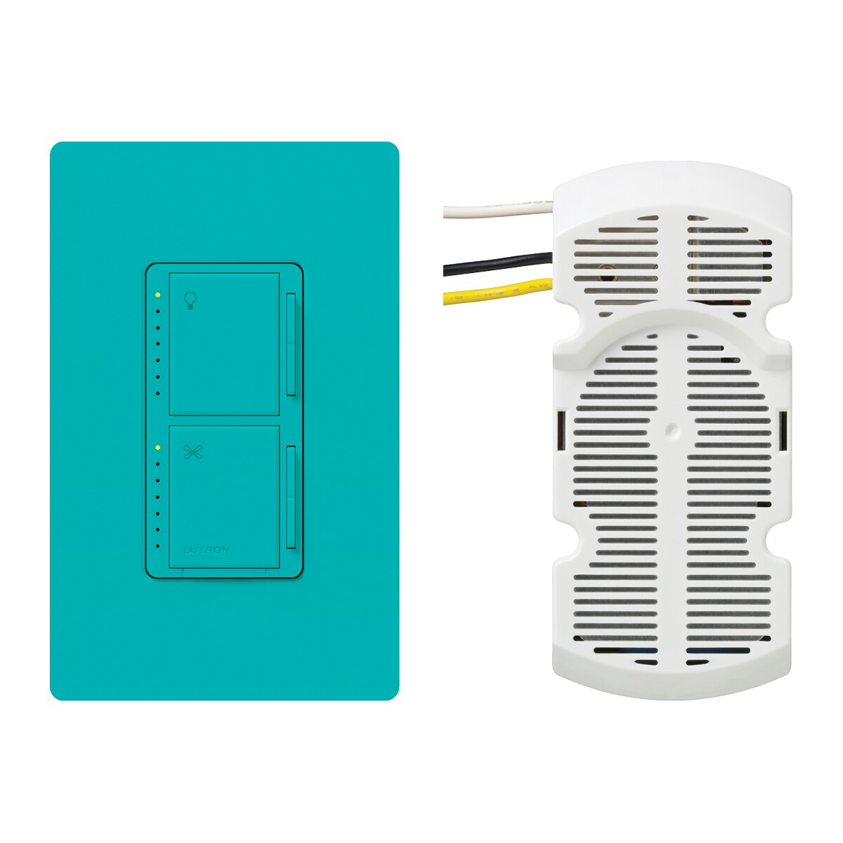 Lutron MA-LFQM-TQ Maestro 1-Amp 7-speed Wired Touch Fan Control, Turquoise