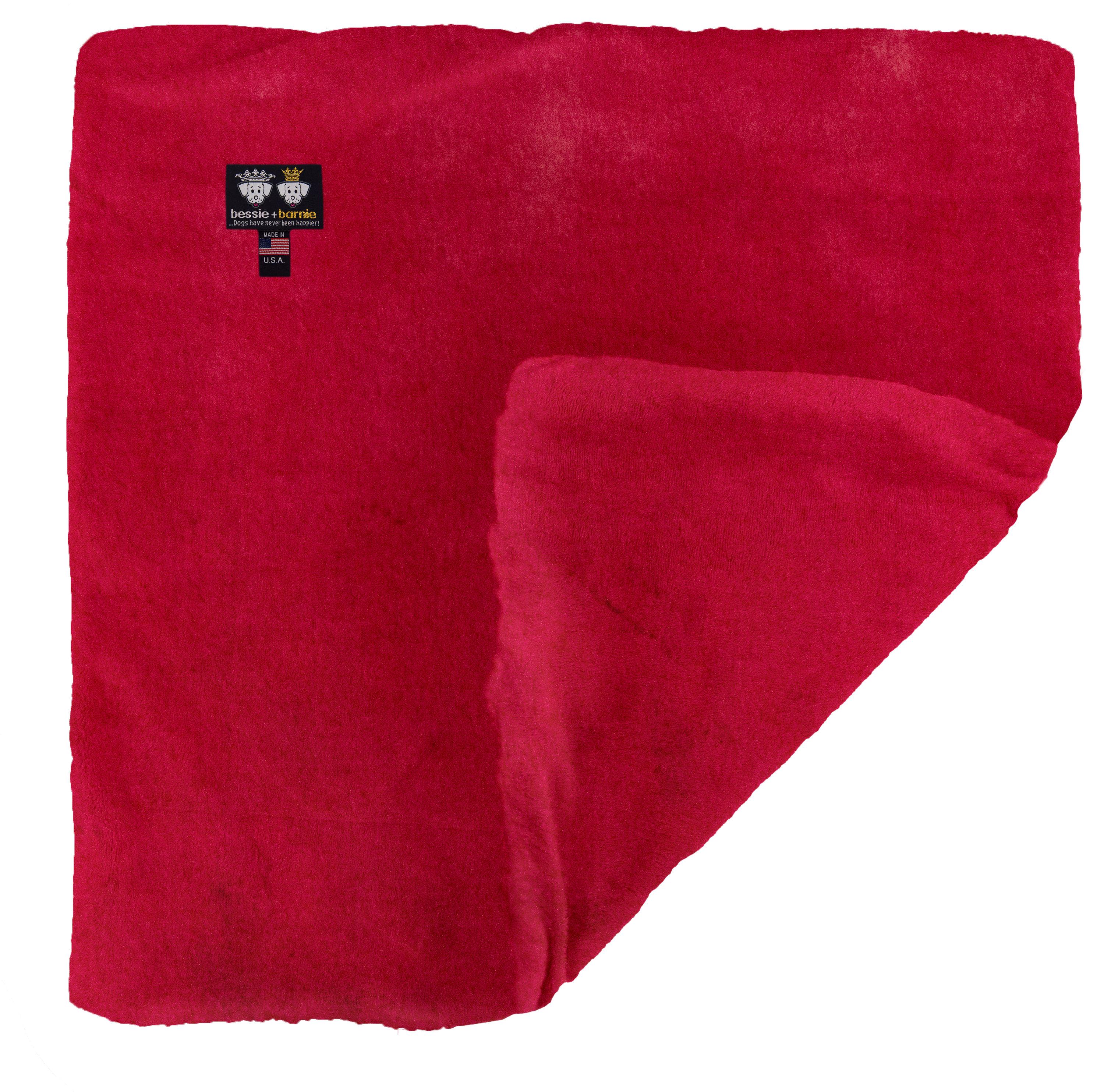 Bessie and Barnie BLNKT-RDRT-XS Rectangular Red Polyester Pillow Dog/Cat Bed ( Extra Small )