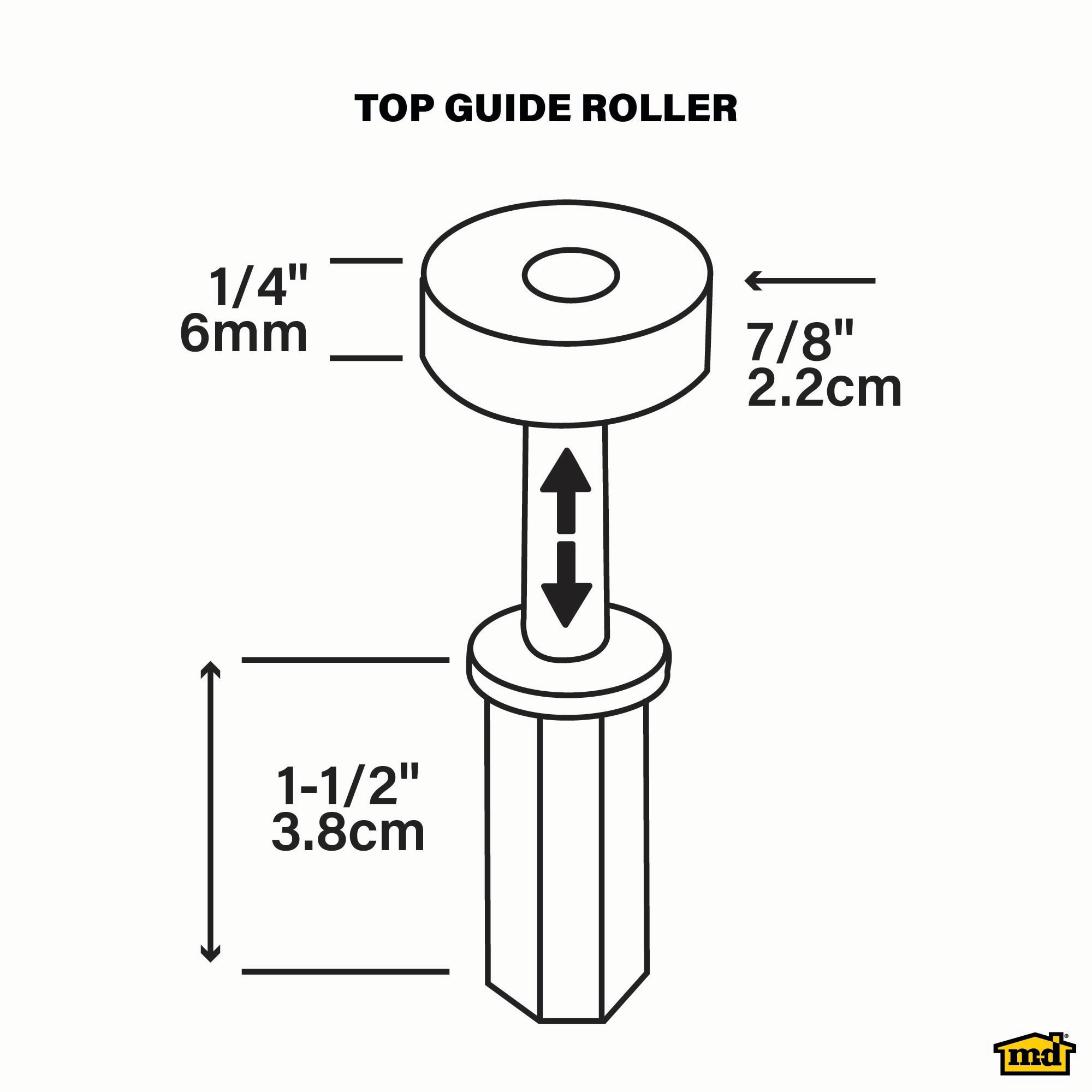 M-D 45100 Bifold-Closet-Door-Guide-Wheels - View #2