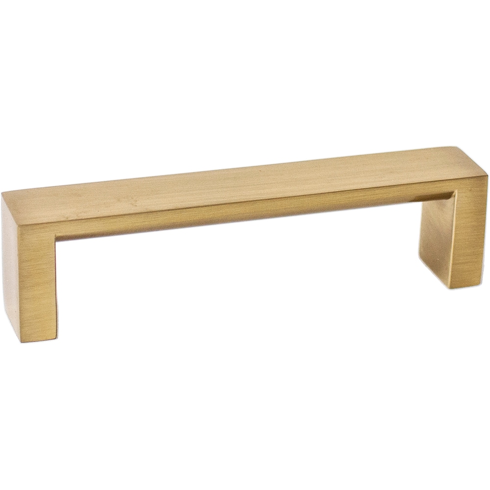 Rusticware 953SB Pull 4-in , 102mm Center to Center Satin Brass Dual Mount Rectangular Handle Drawer Pull