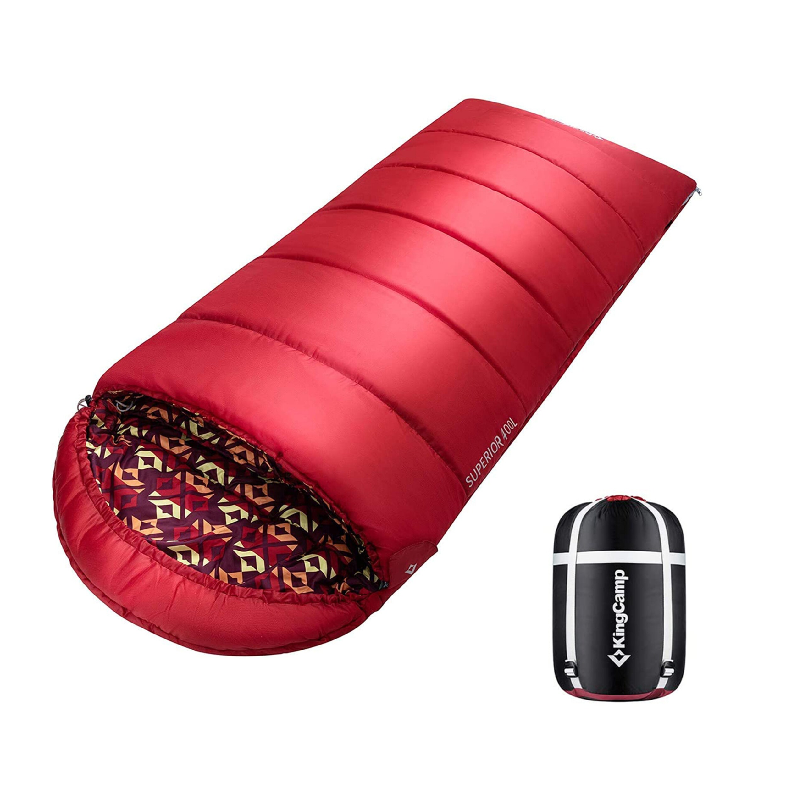 KingCamp 228263 Kingcamp Outdoor 30 Degree Adult Sleeping Bag For Camping and Backpacking, Red