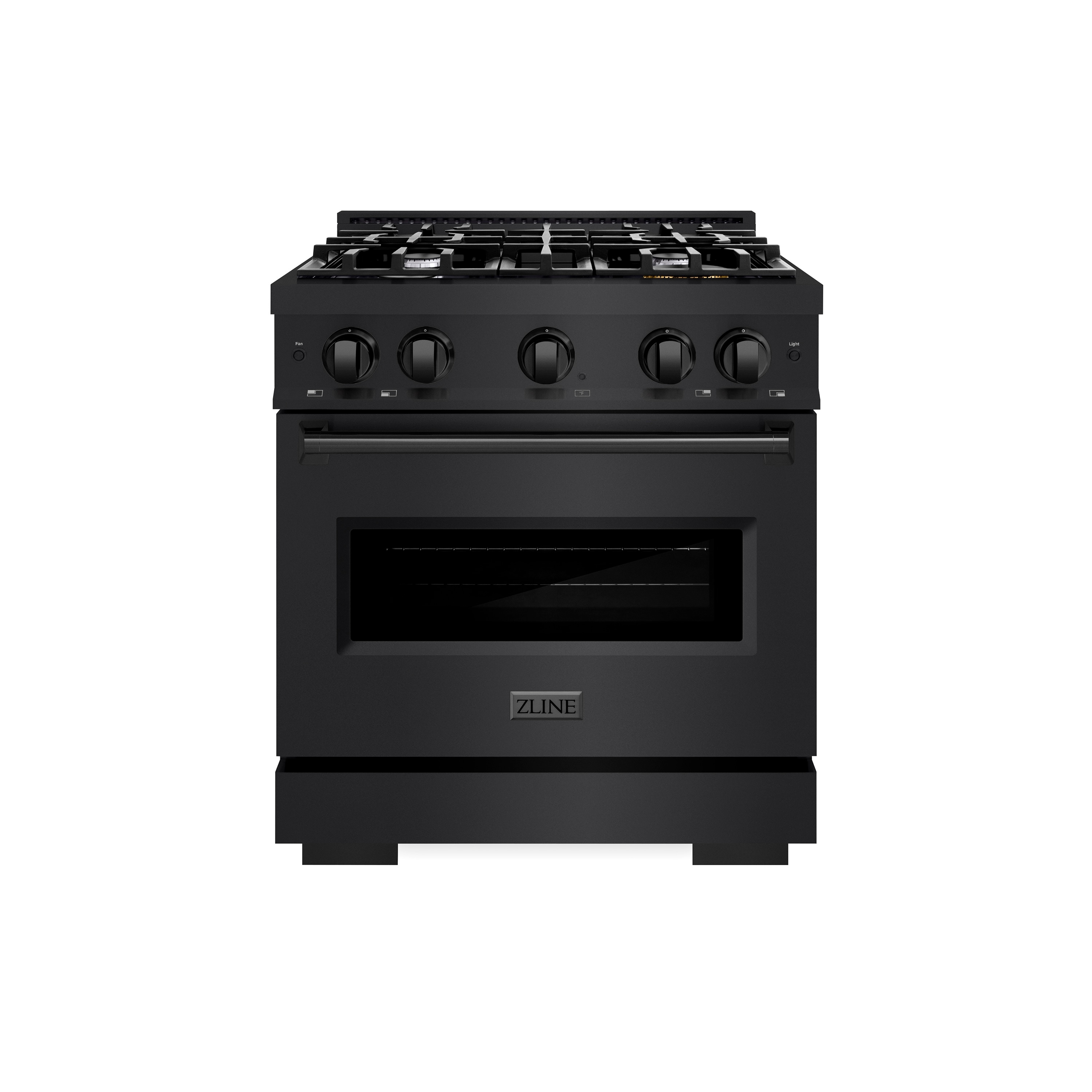 ZLINE KITCHEN & BATH CDRB-30 Classic 30-in Standard 4 burners Convection Oven Freestanding Dual Fuel Range ( Black Stainless Steel )