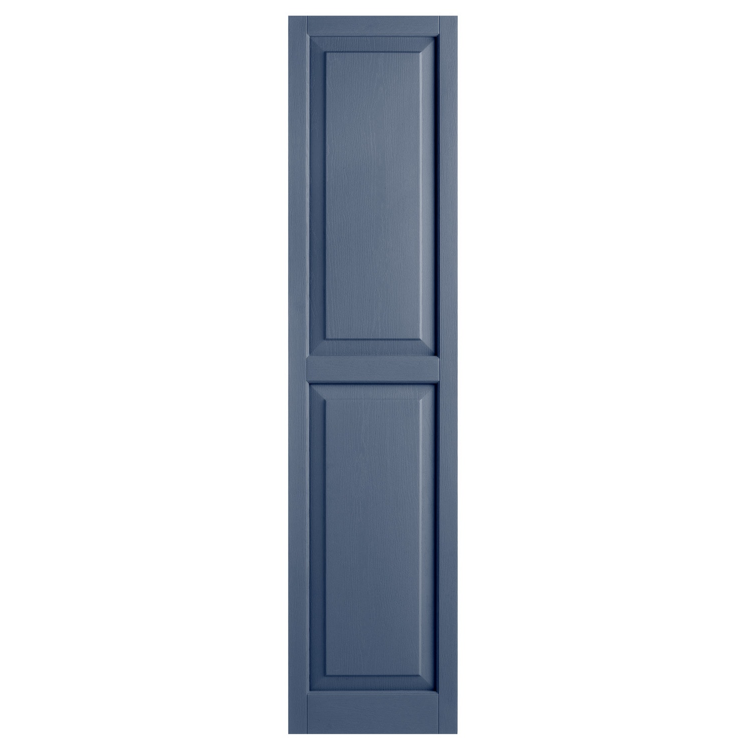 Alpha VNB1567BURP 2-Pack Blue Raised Panel Vinyl Exterior Shutters