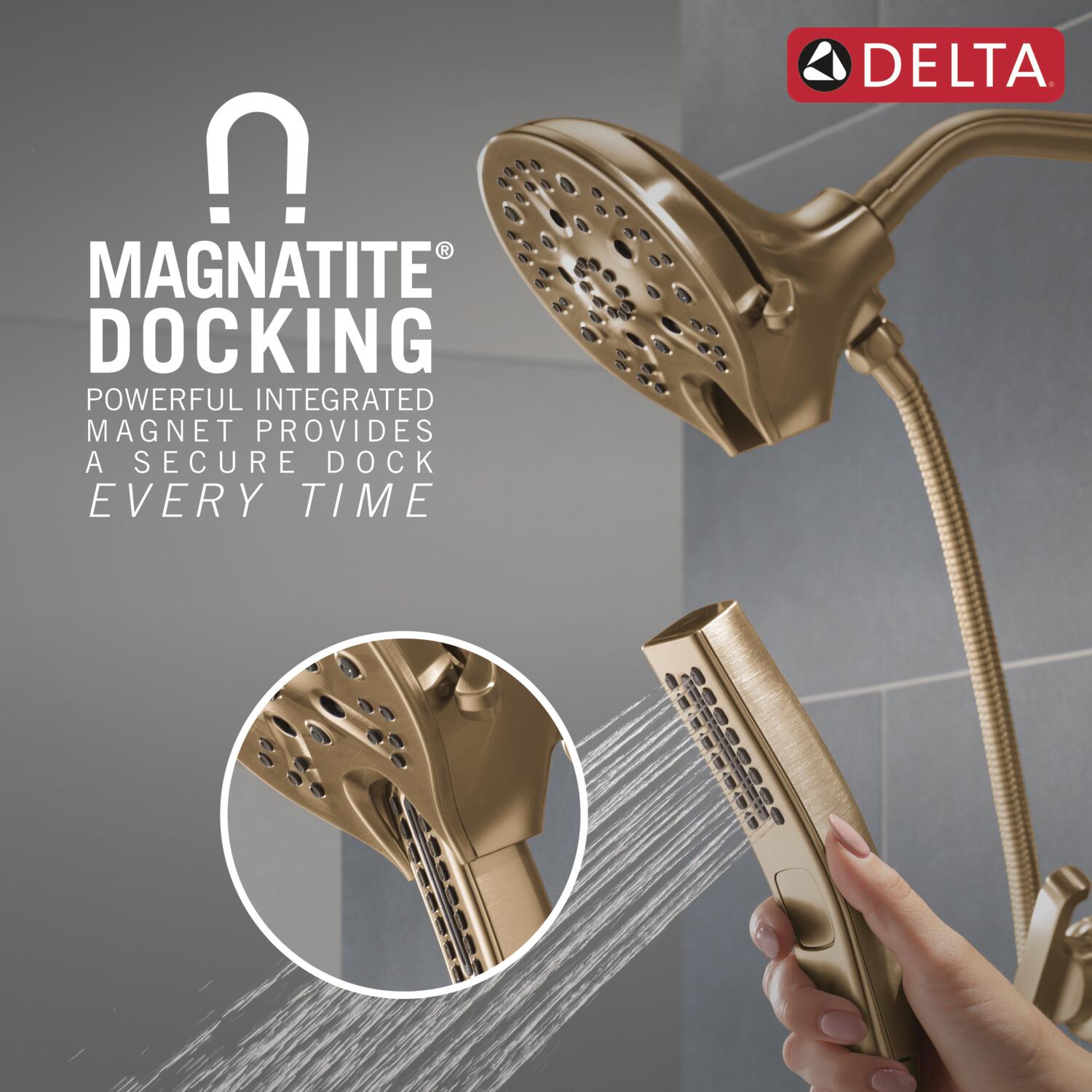 Delta Tetra Lumicoat Champagne Bronze 2 Handle Multi Function Round