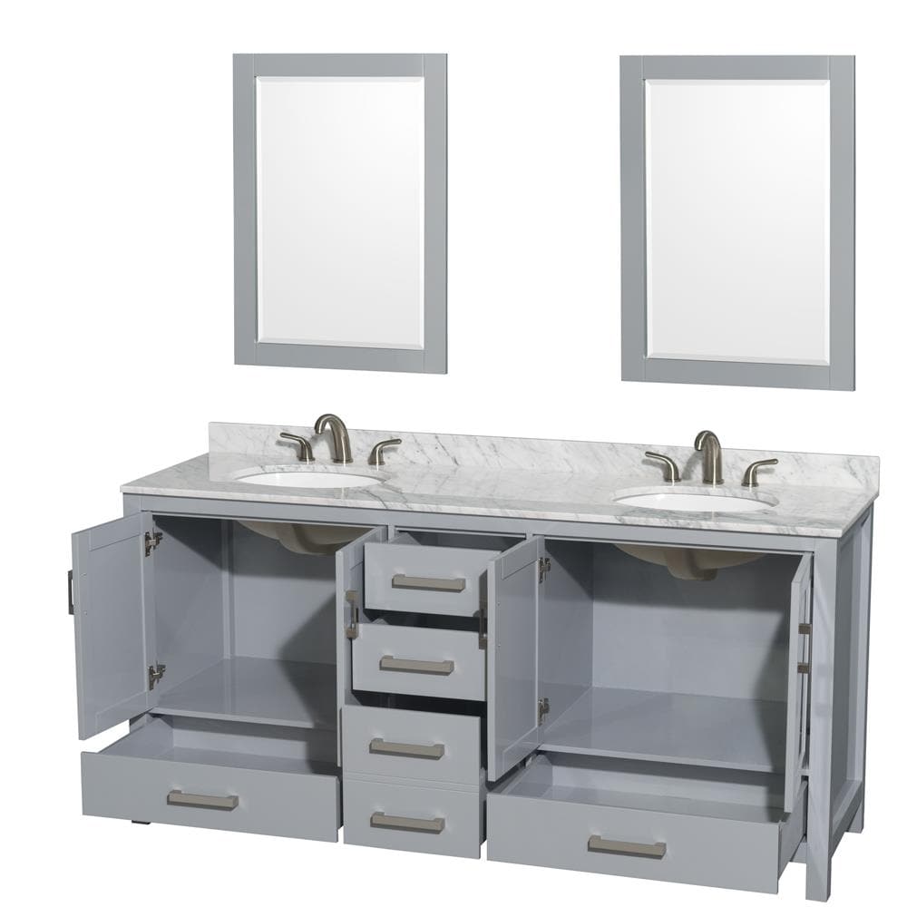 Wyndham Collection WCS141472DGYCMUNOM24 Bath-Vanity-Combo - View #2